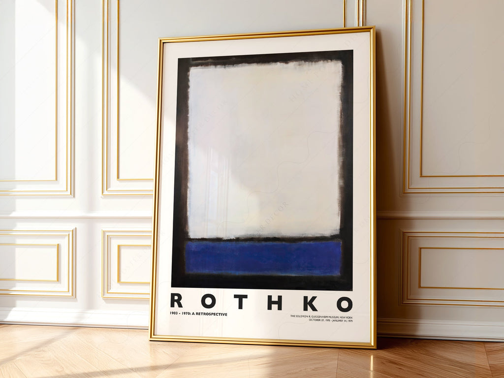 Mark Rothko Untitled Blue and White Art Print – Abstract Expressionist Poster