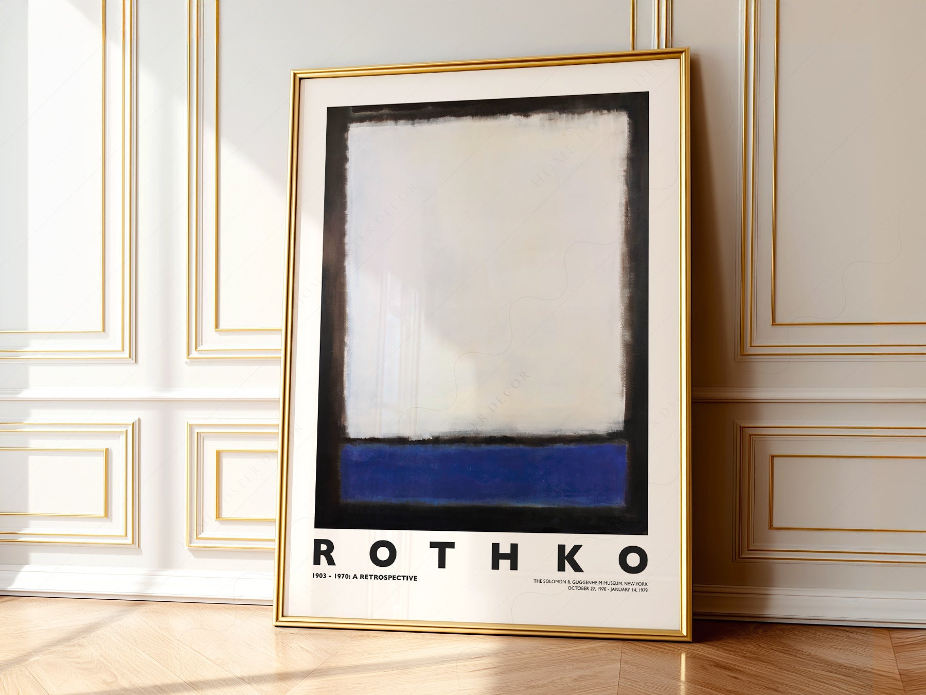 Mark Rothko Untitled Blue and White Art Print – Abstract Expressionist Poster