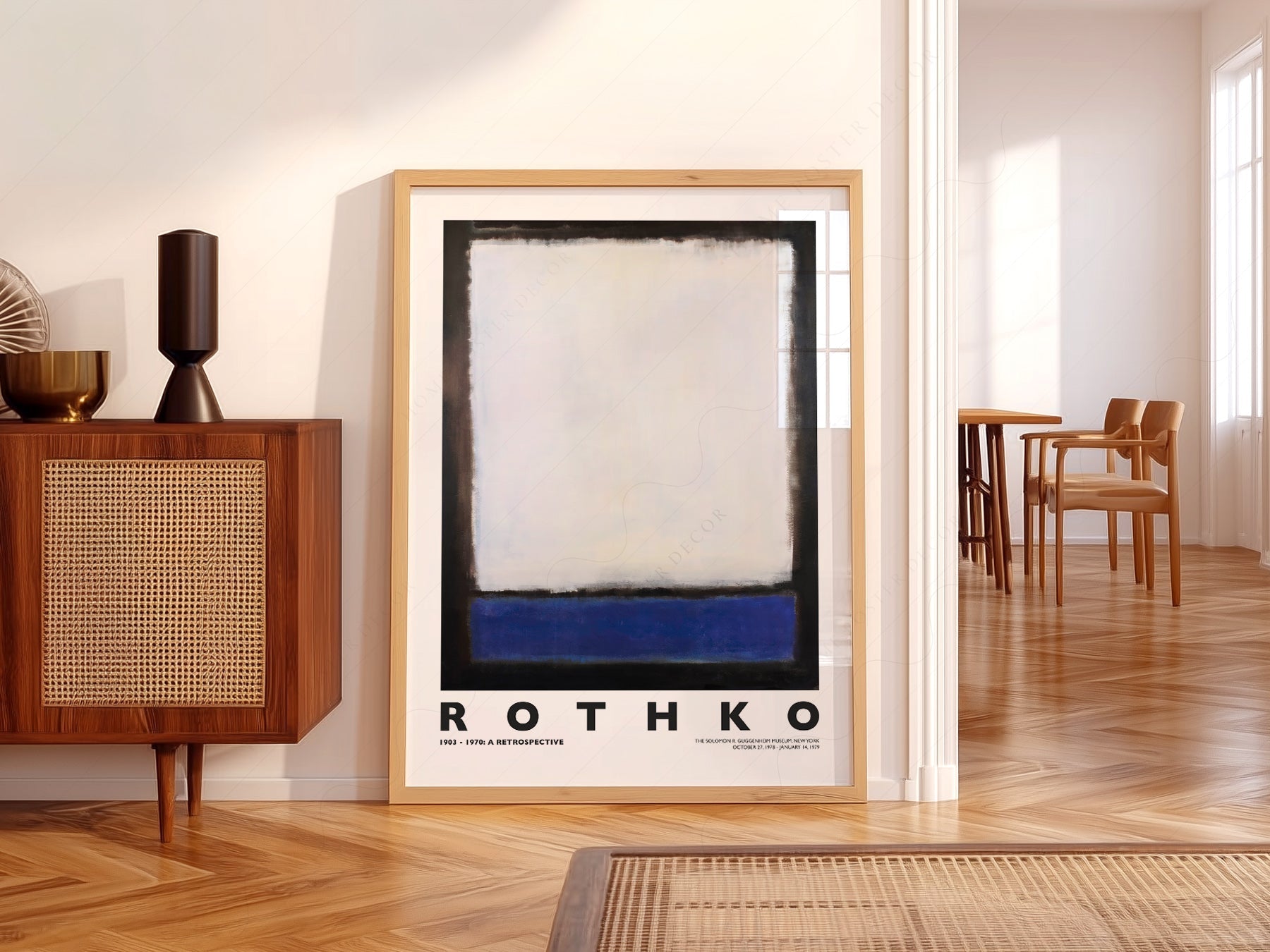 Mark Rothko Untitled Blue and White Art Print – Abstract Expressionist Poster