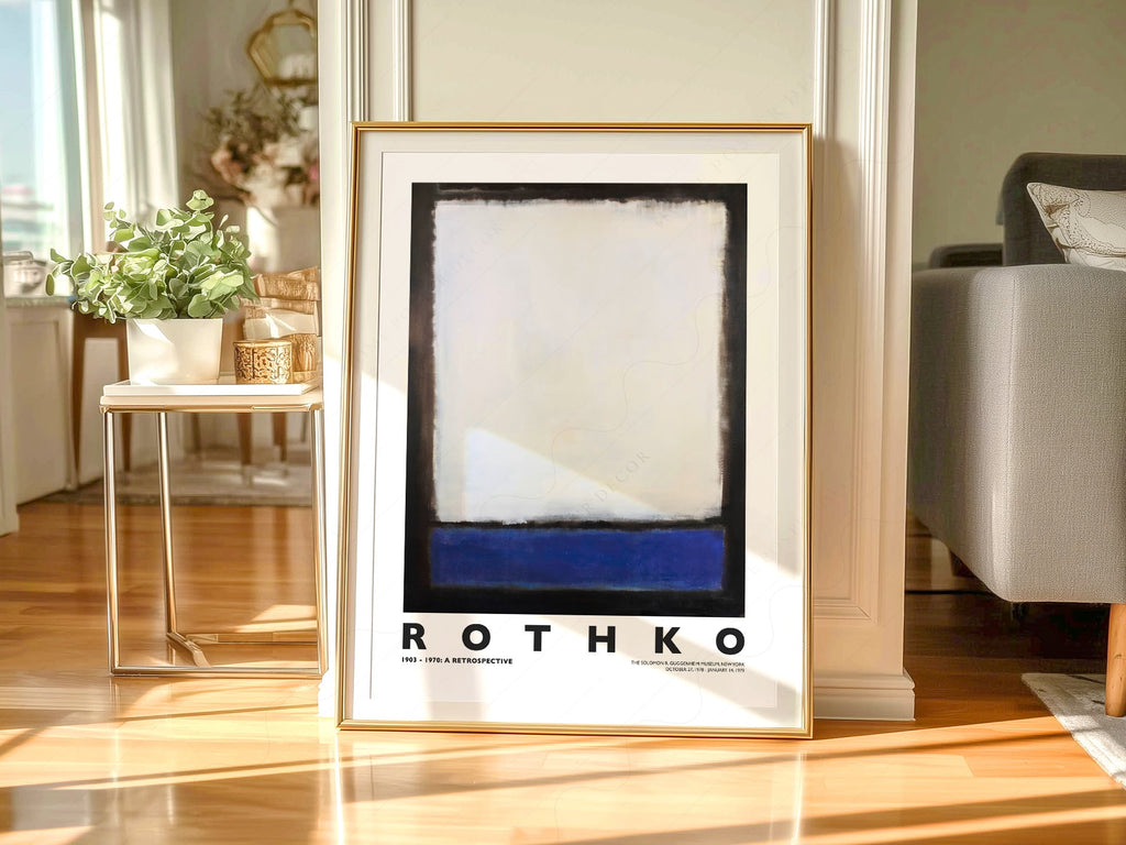 Mark Rothko Untitled Blue and White Art Print – Abstract Expressionist Poster