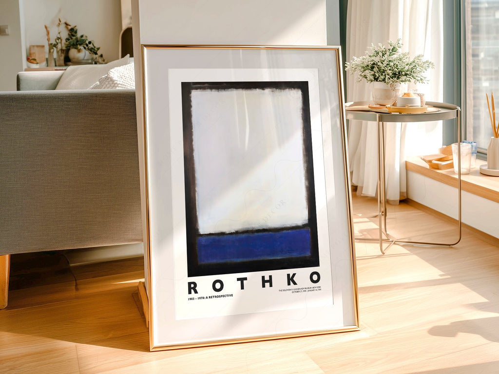 Mark Rothko Untitled Blue and White Art Print – Abstract Expressionist Poster