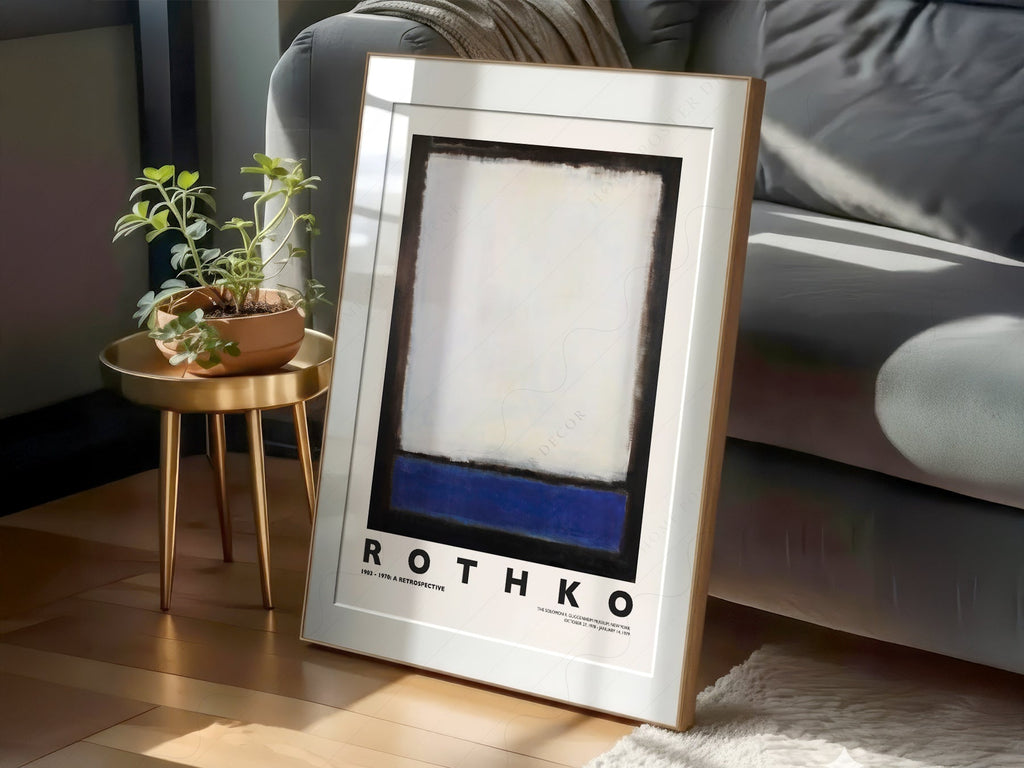 Mark Rothko Untitled Blue and White Art Print – Abstract Expressionist Poster