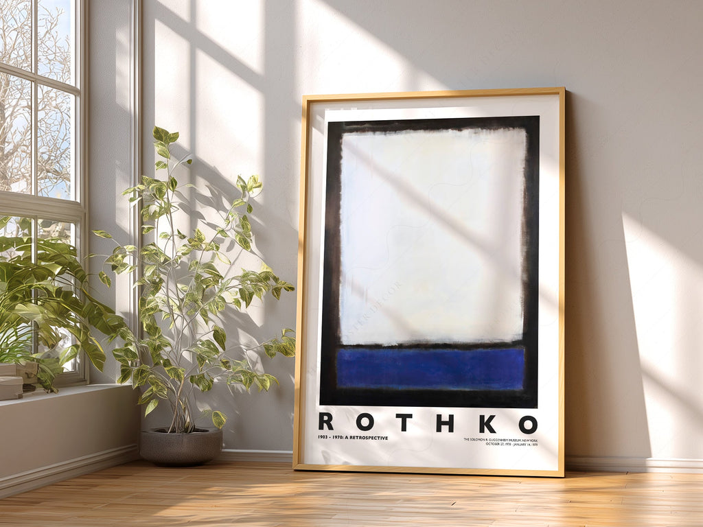 Mark Rothko Untitled Blue and White Art Print – Abstract Expressionist Poster