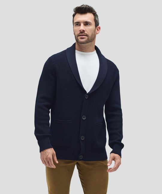 Cardigan en laine mérinos pour homme
