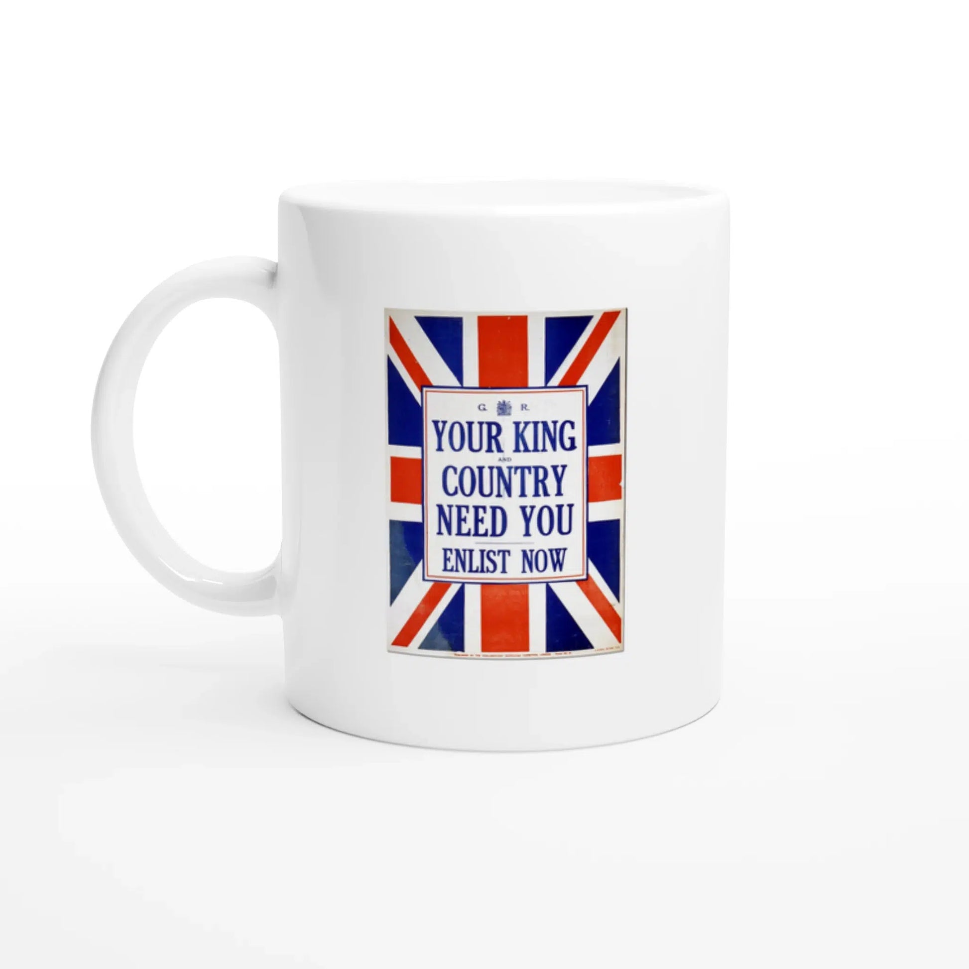 Tasse avec affiche du Roi et du Pays