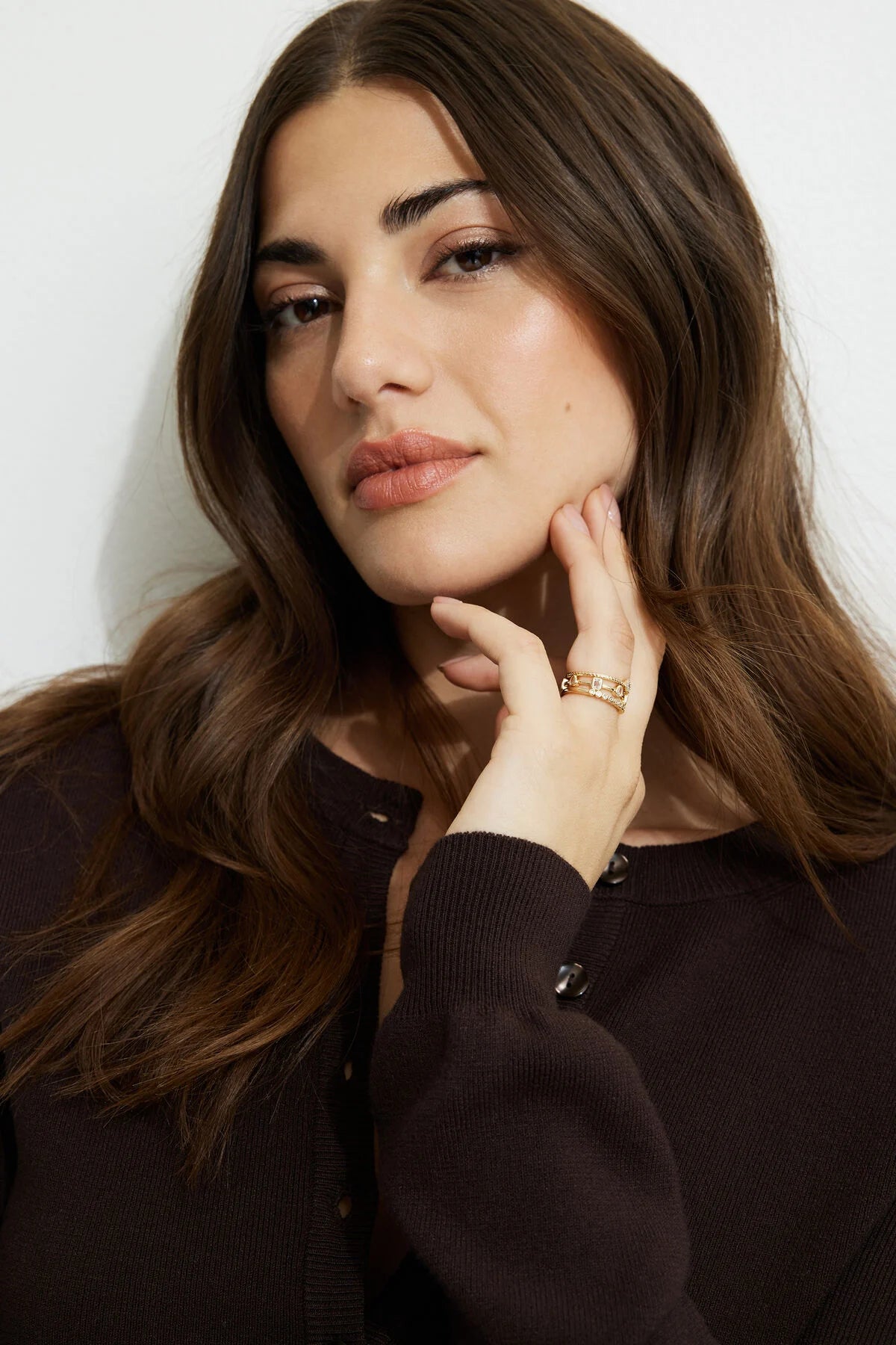 3-Pack Staggered Gem Rings