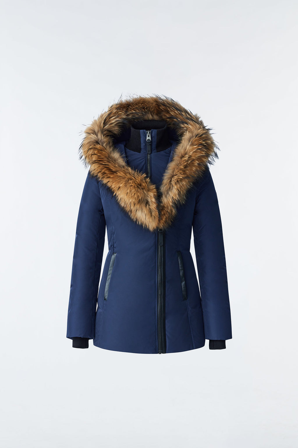 ADALI down coat with natural fur Signature Mackage Collar