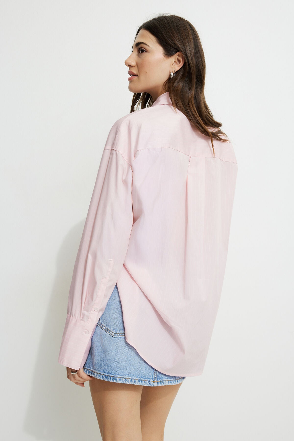Monroe Striped Oversized Poplin Shirt