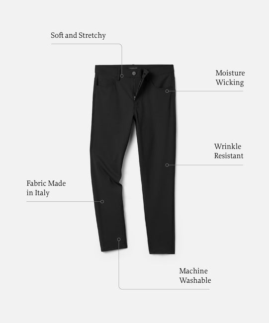 Pantalon de voyage slim en laine mérinos pour femme