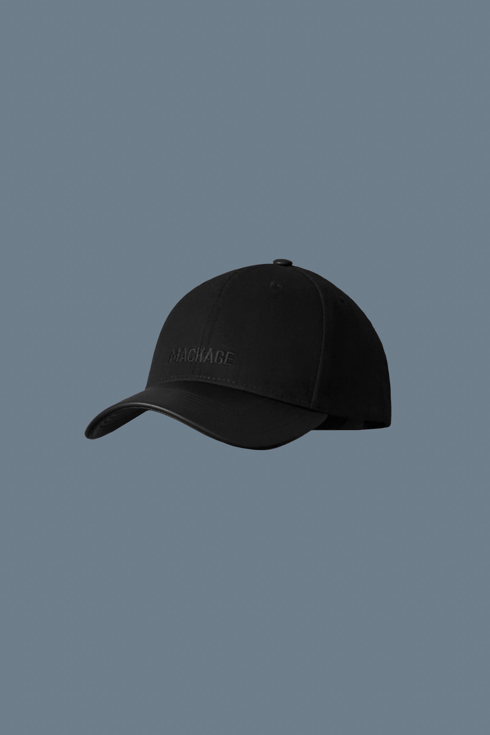 Casquette ANDERSON-NV en toile de coton avec bord en cuir