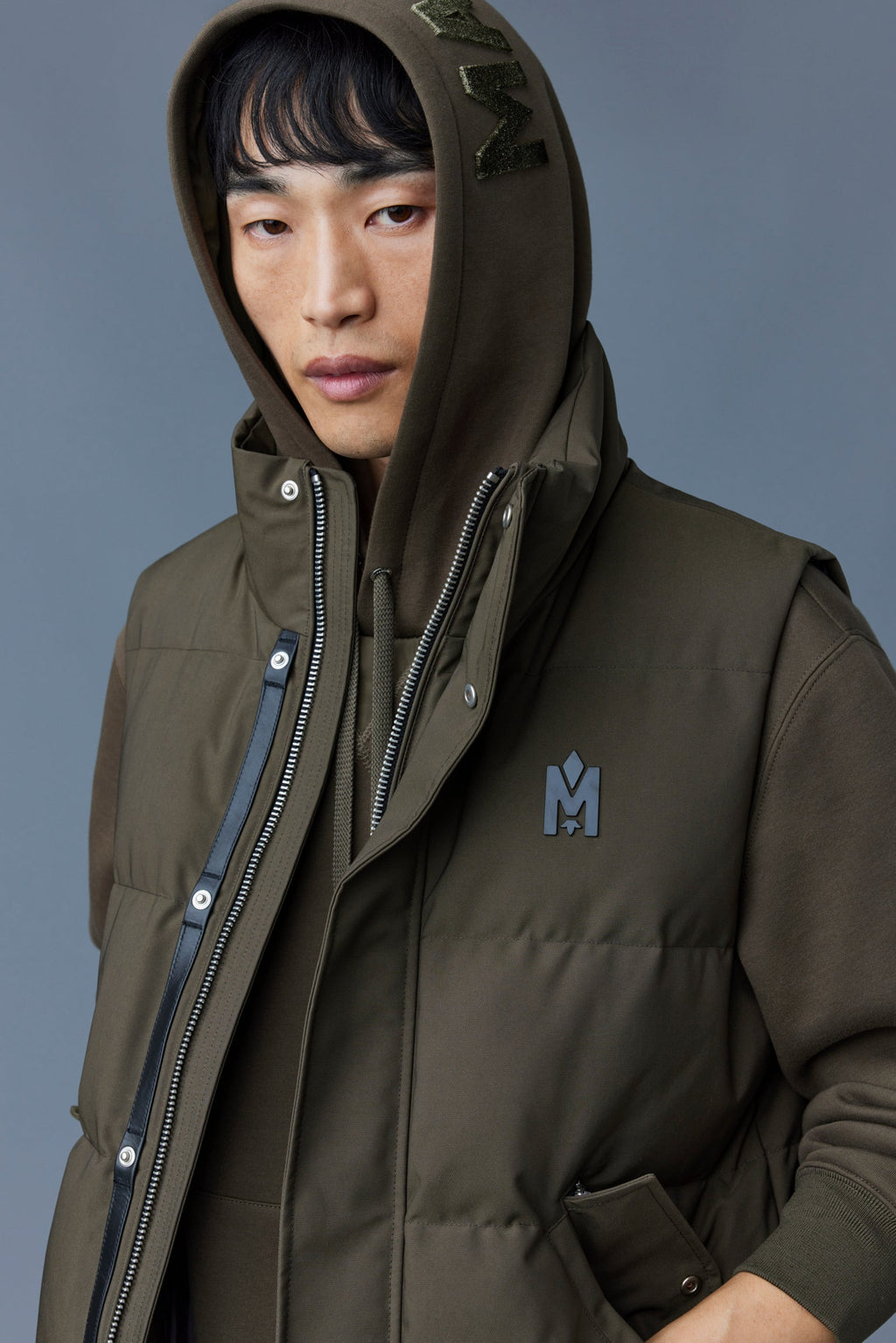 JOSEPH Nordic Tech down vest with funnel collar