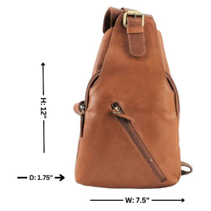 Premium Handcrafted Leather Sling Bag | Backpack | Crossbody Messenger Bag
