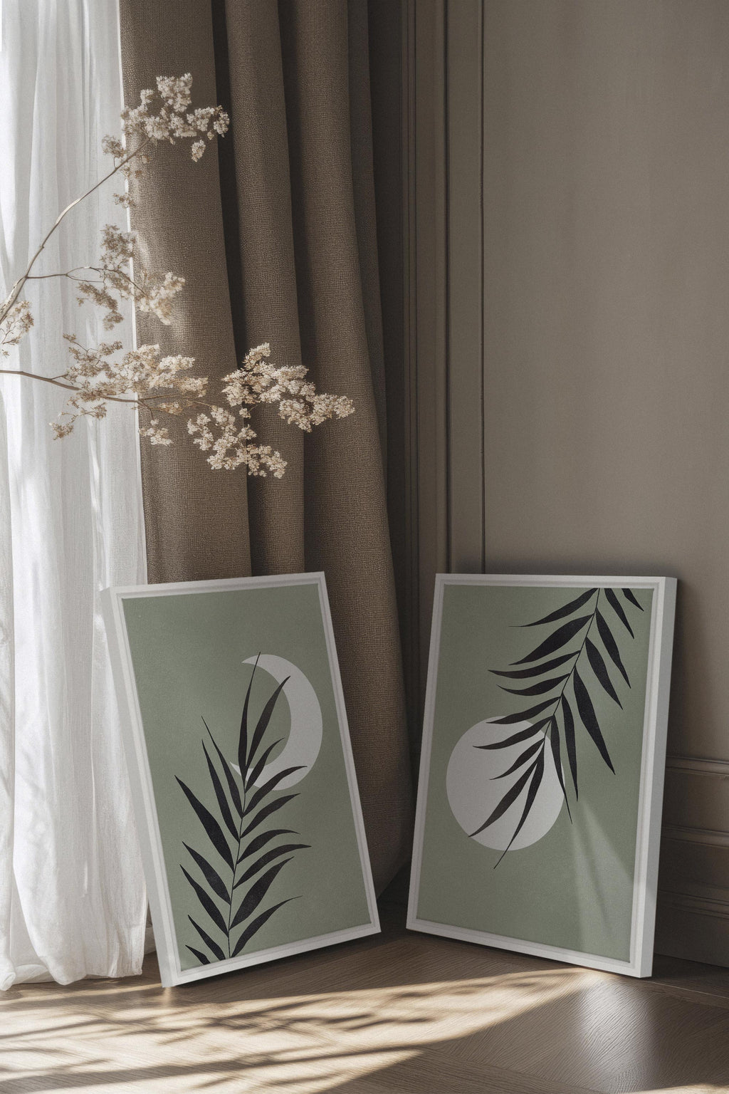MOONLIGHT SILHOUETTES (2 Stretched Canvas Artworks)