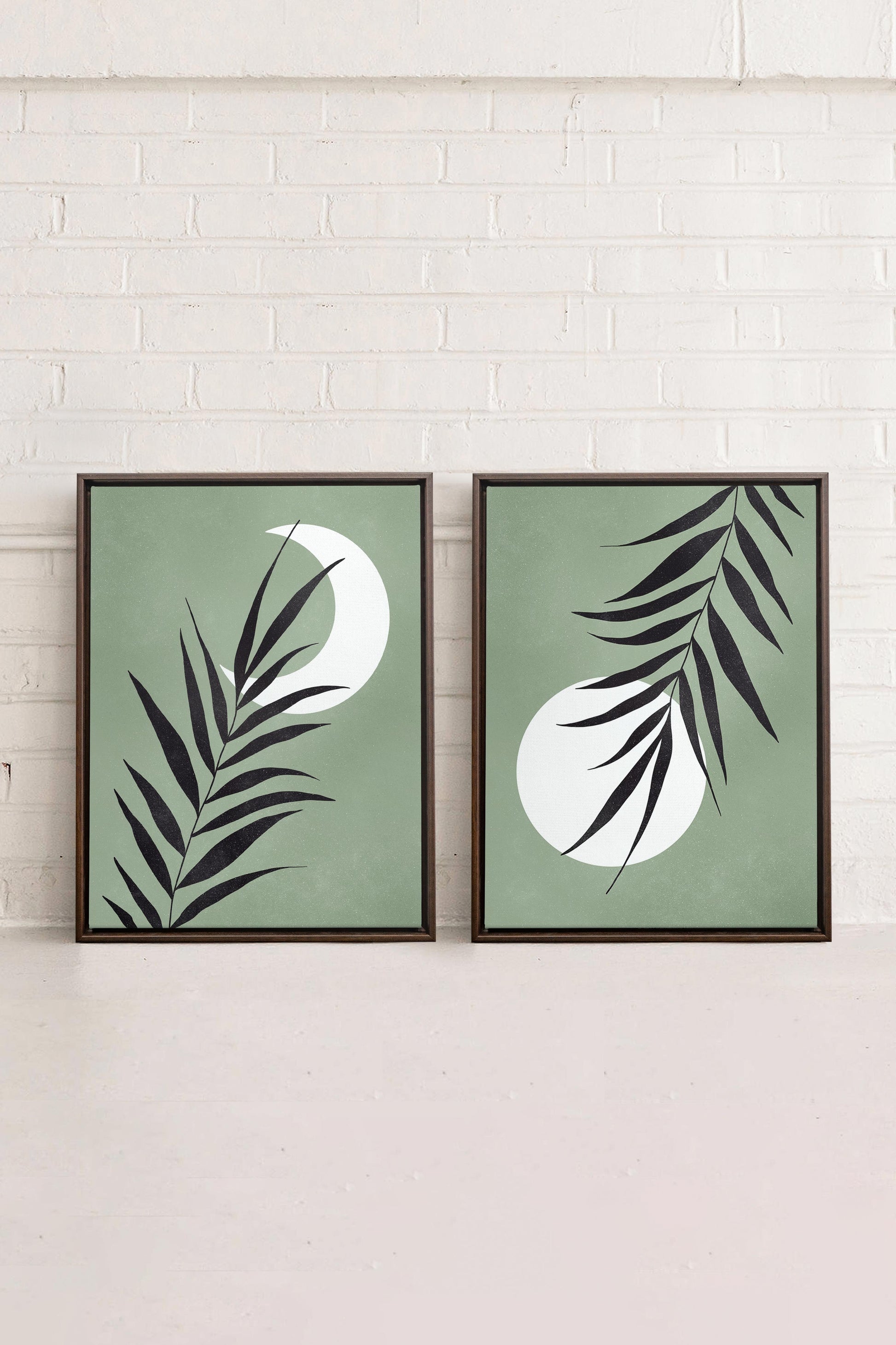 MOONLIGHT SILHOUETTES (2 Stretched Canvas Artworks)