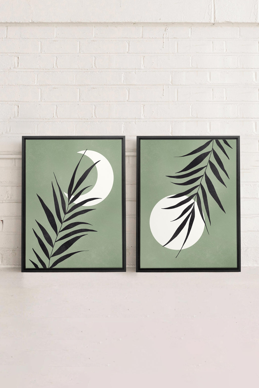 MOONLIGHT SILHOUETTES (2 Stretched Canvas Artworks)