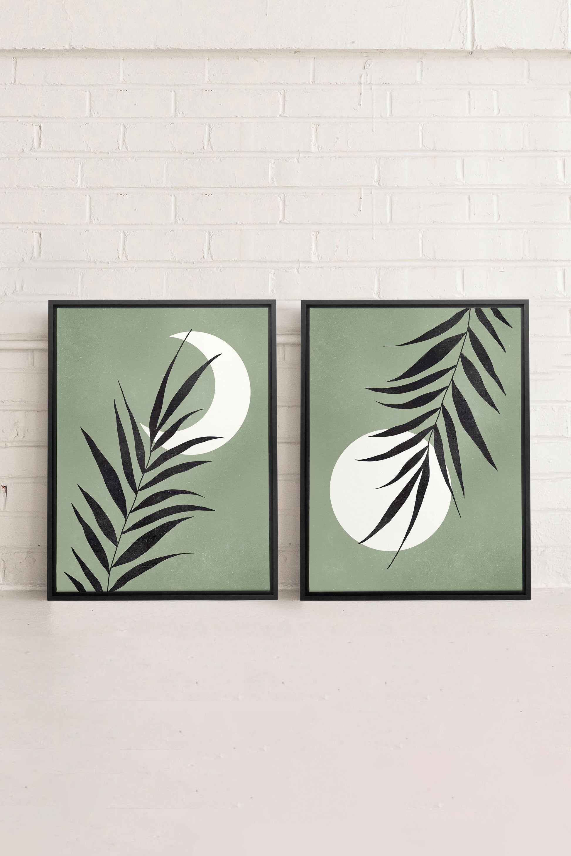 MOONLIGHT SILHOUETTES (2 Stretched Canvas Artworks)