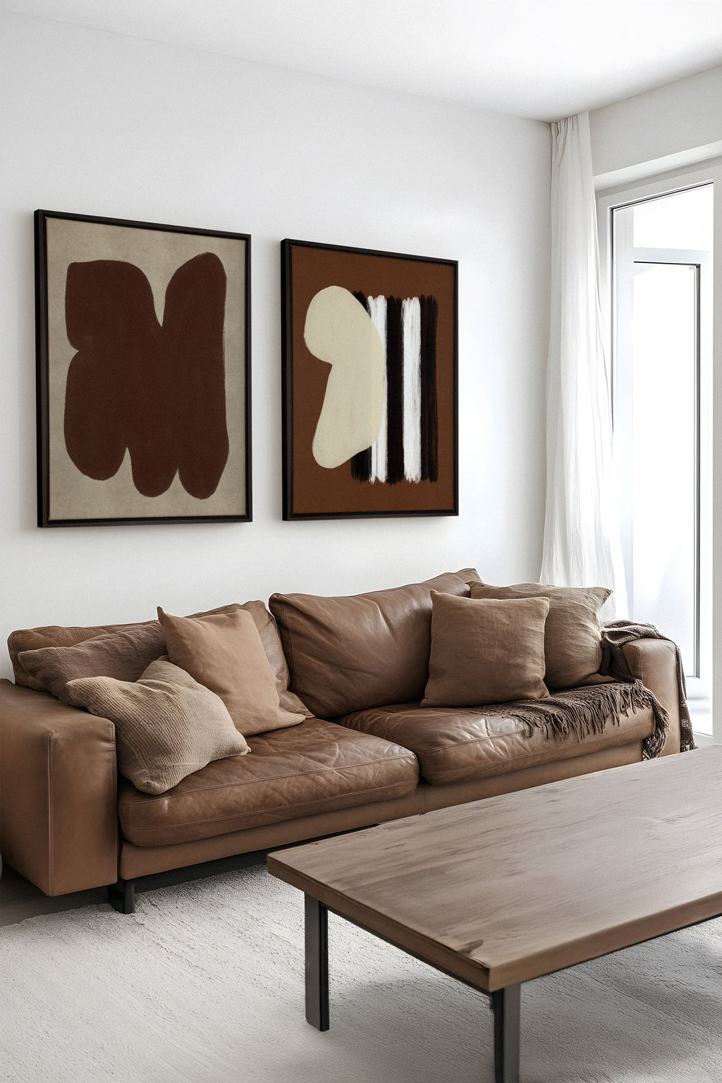 DEEP CONTRASTS DUO (2 Stretched Canvas Works)