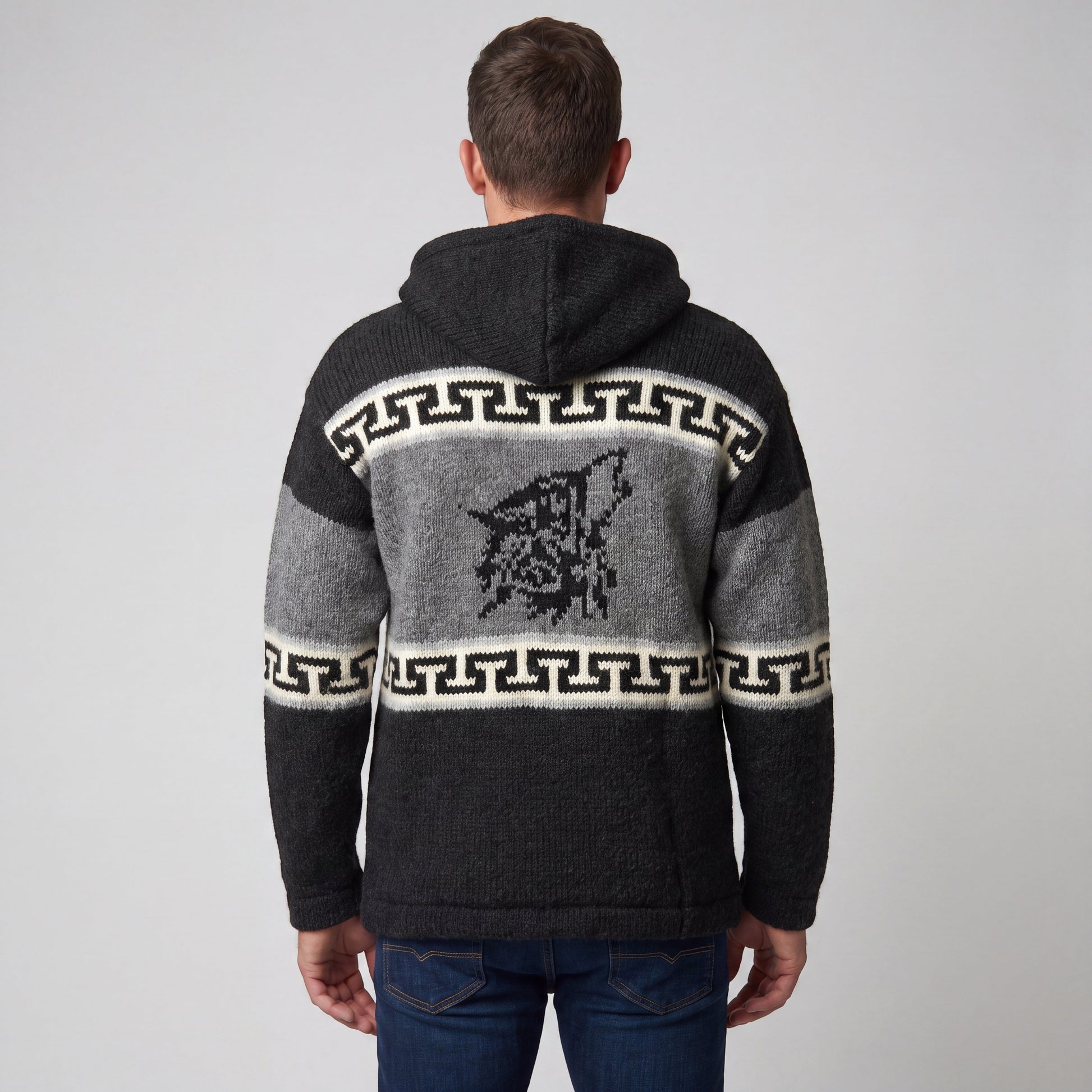 OLDTRIBES™ Lunar Wolf Wool Jacket
