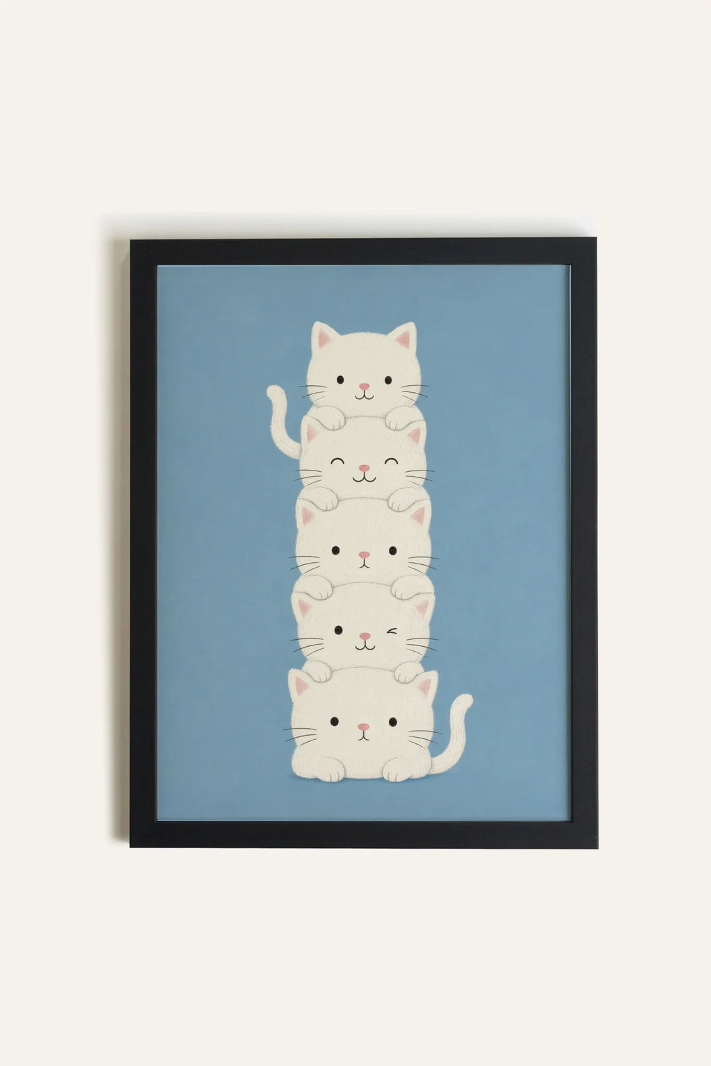 KITTY TOWER, Artwork on Stretched Canvas, Framed Black (collective)