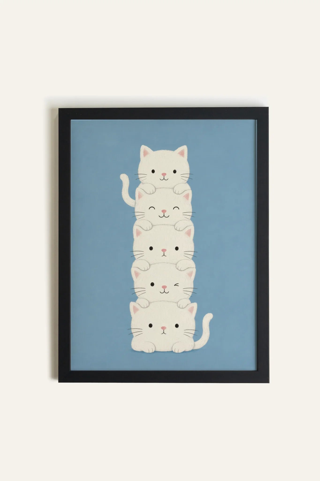 KITTY TOWER, Artwork on Stretched Canvas, Framed Black (collective)