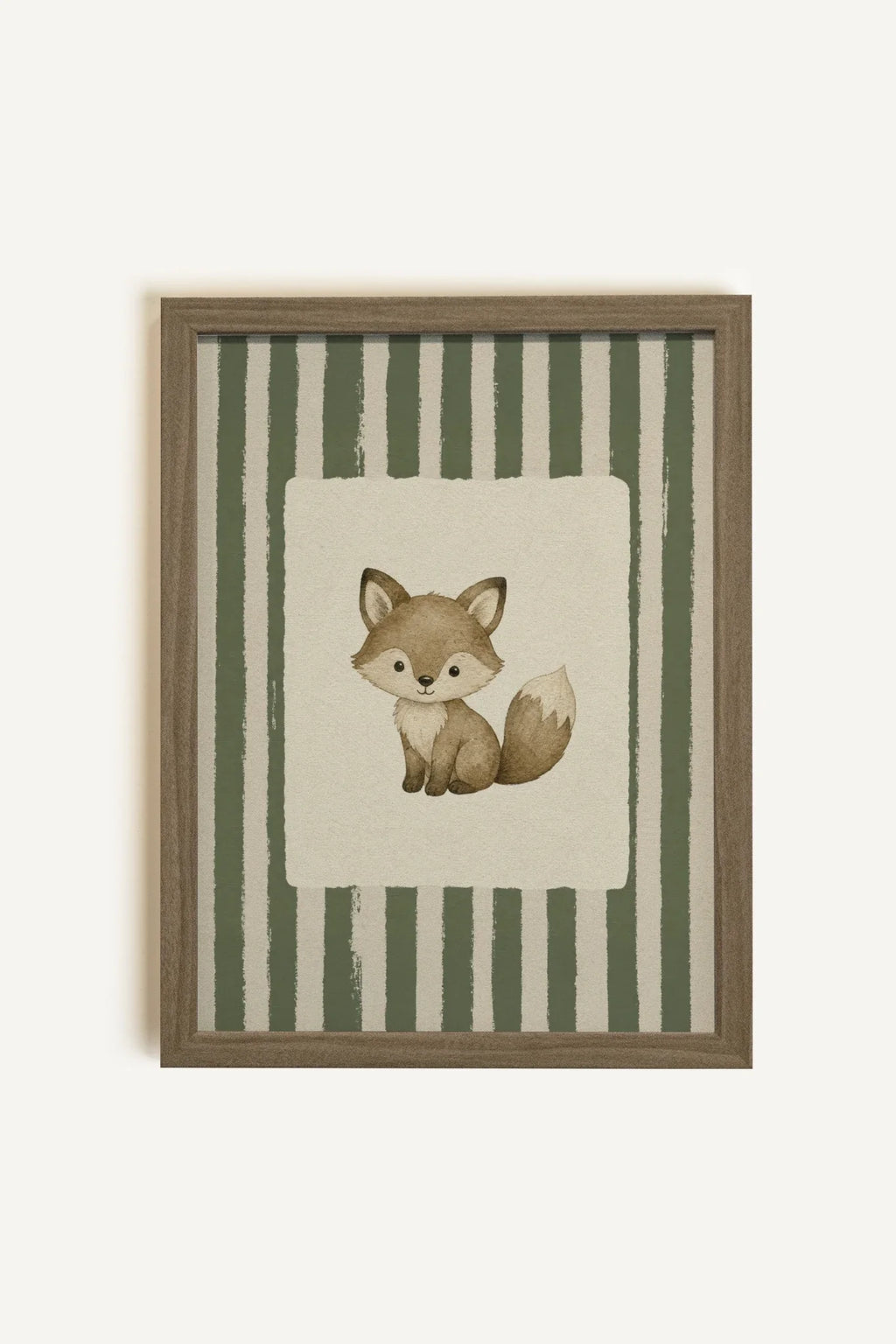 COMPANION OF THE WOODS, Artwork on Stretched Canvas, Brown Oak Framed (Collective)