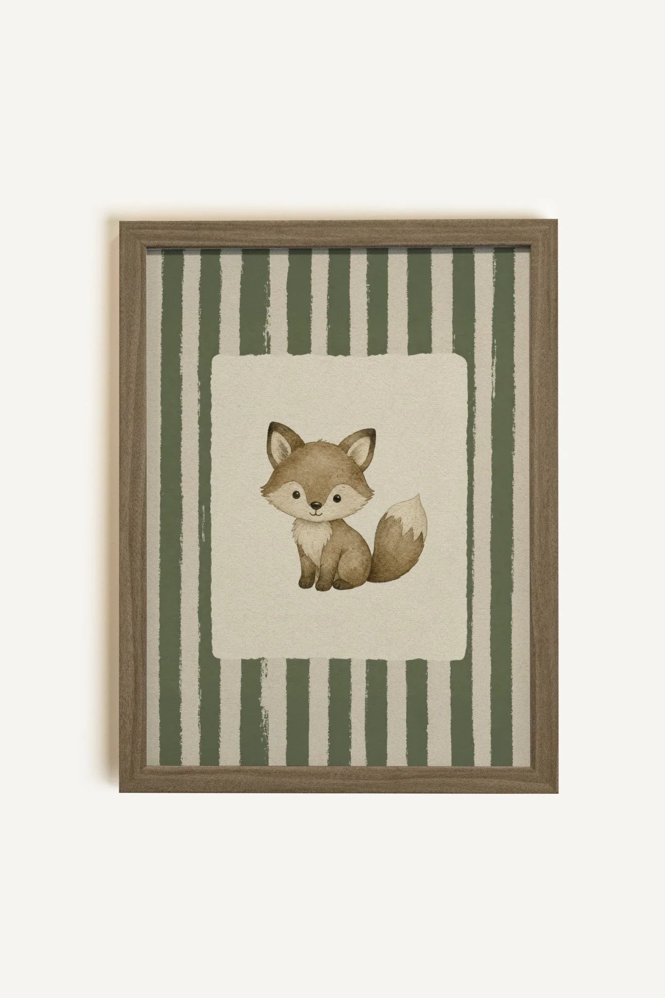 COMPANION OF THE WOODS, Artwork on Stretched Canvas, Brown Oak Framed (Collective)