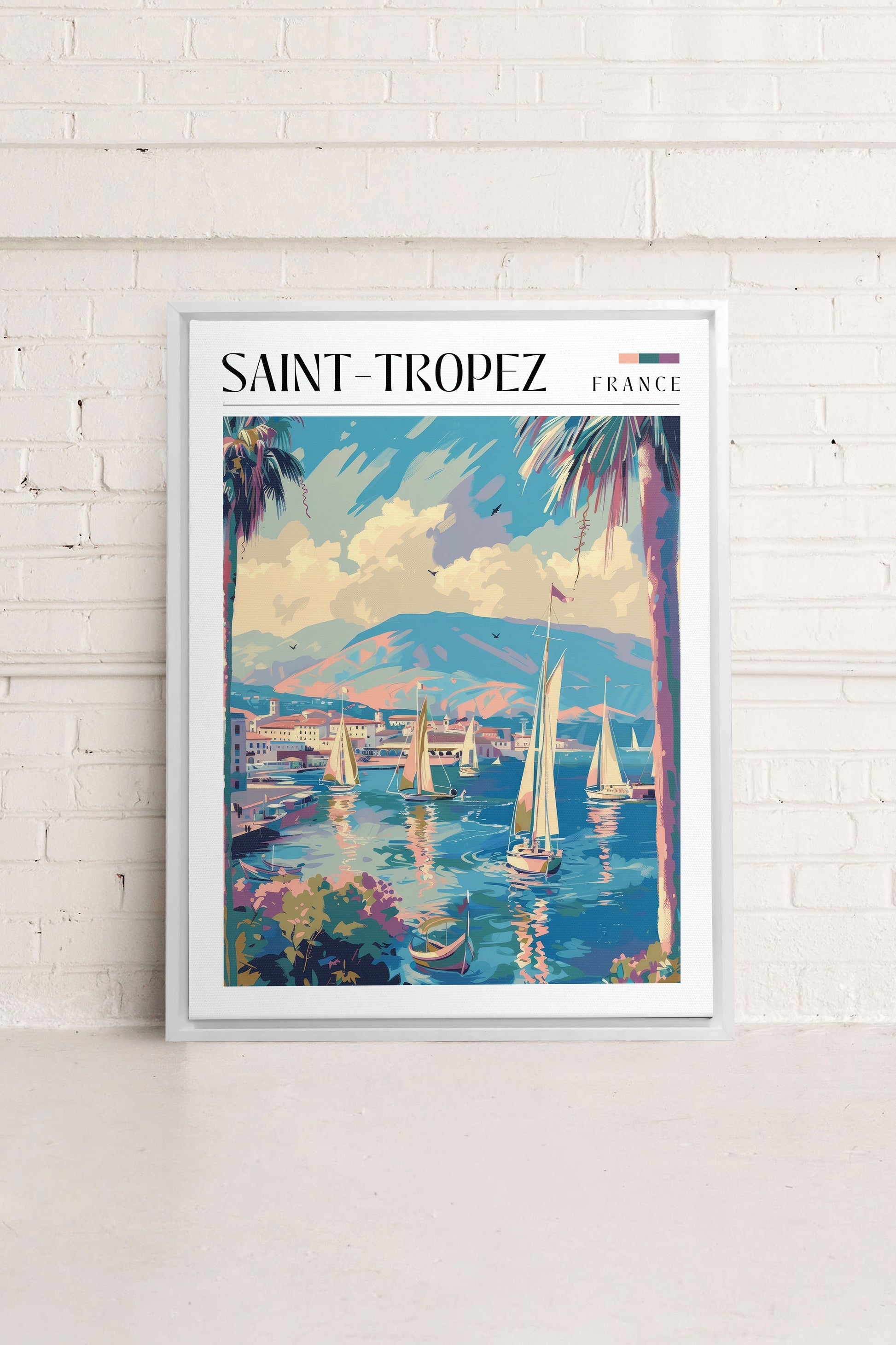 Saint-Tropez, Stretched Canvas Artwork