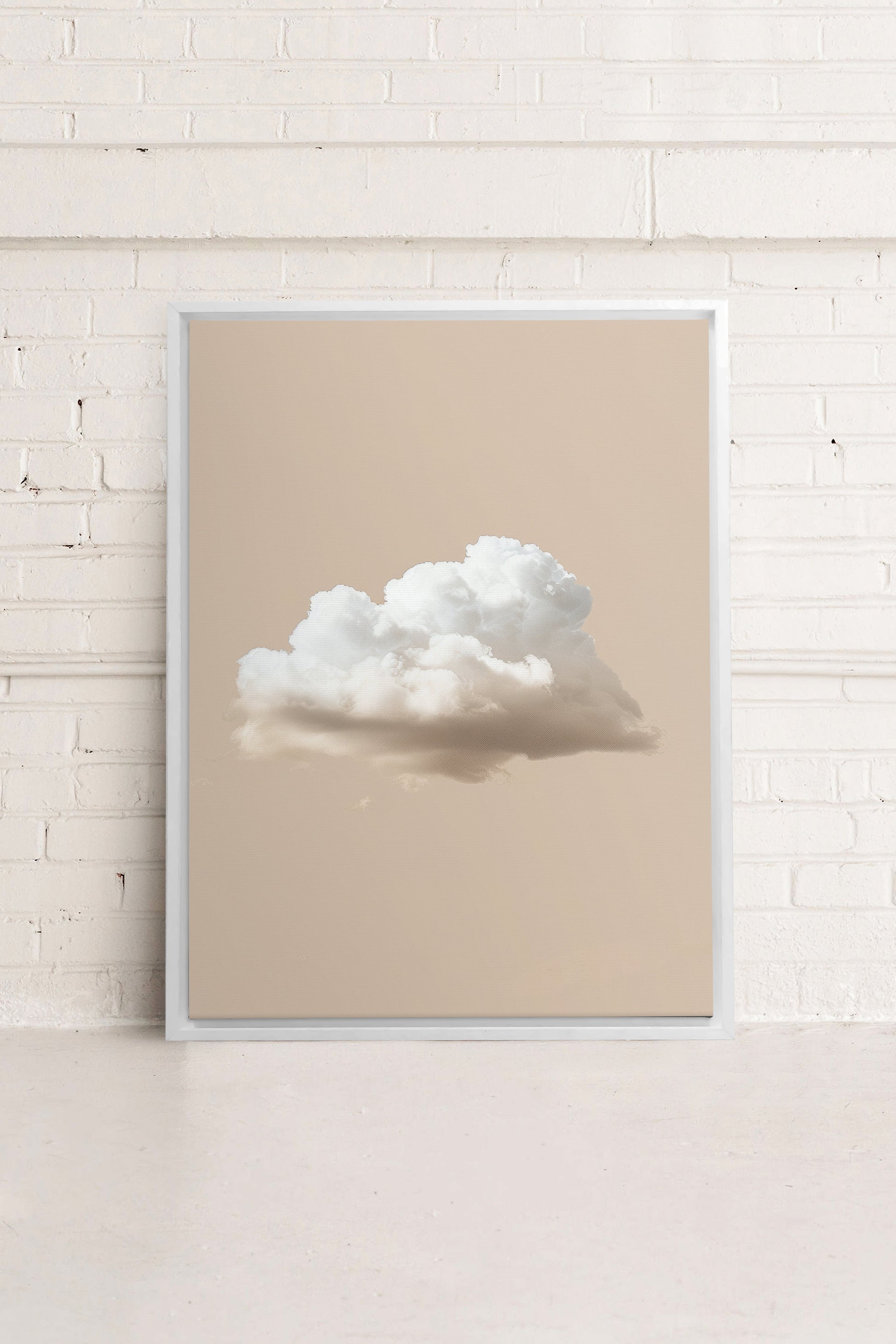 CREAM CLOUD, Stretched Canvas Artwork