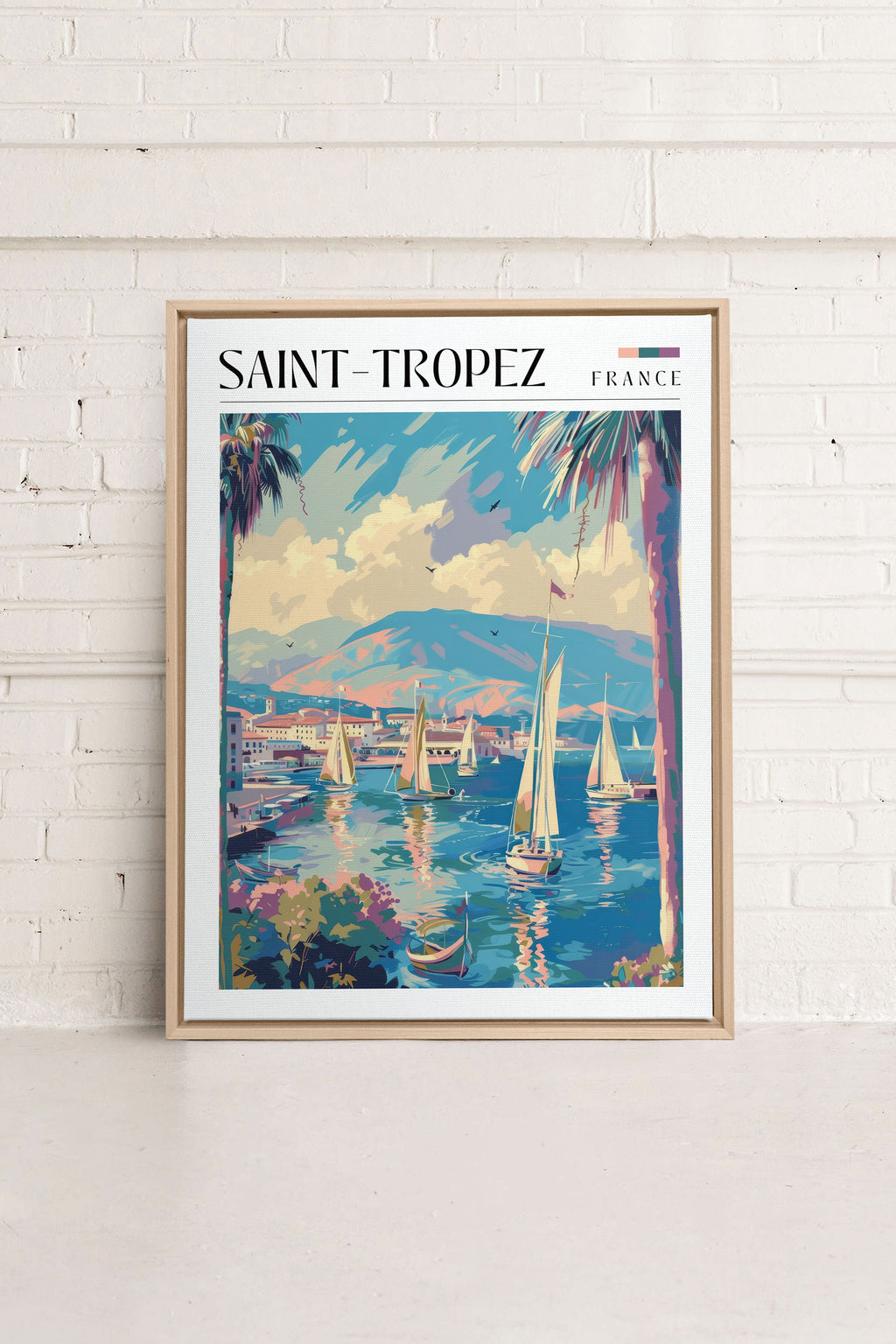 Saint-Tropez, Stretched Canvas Artwork