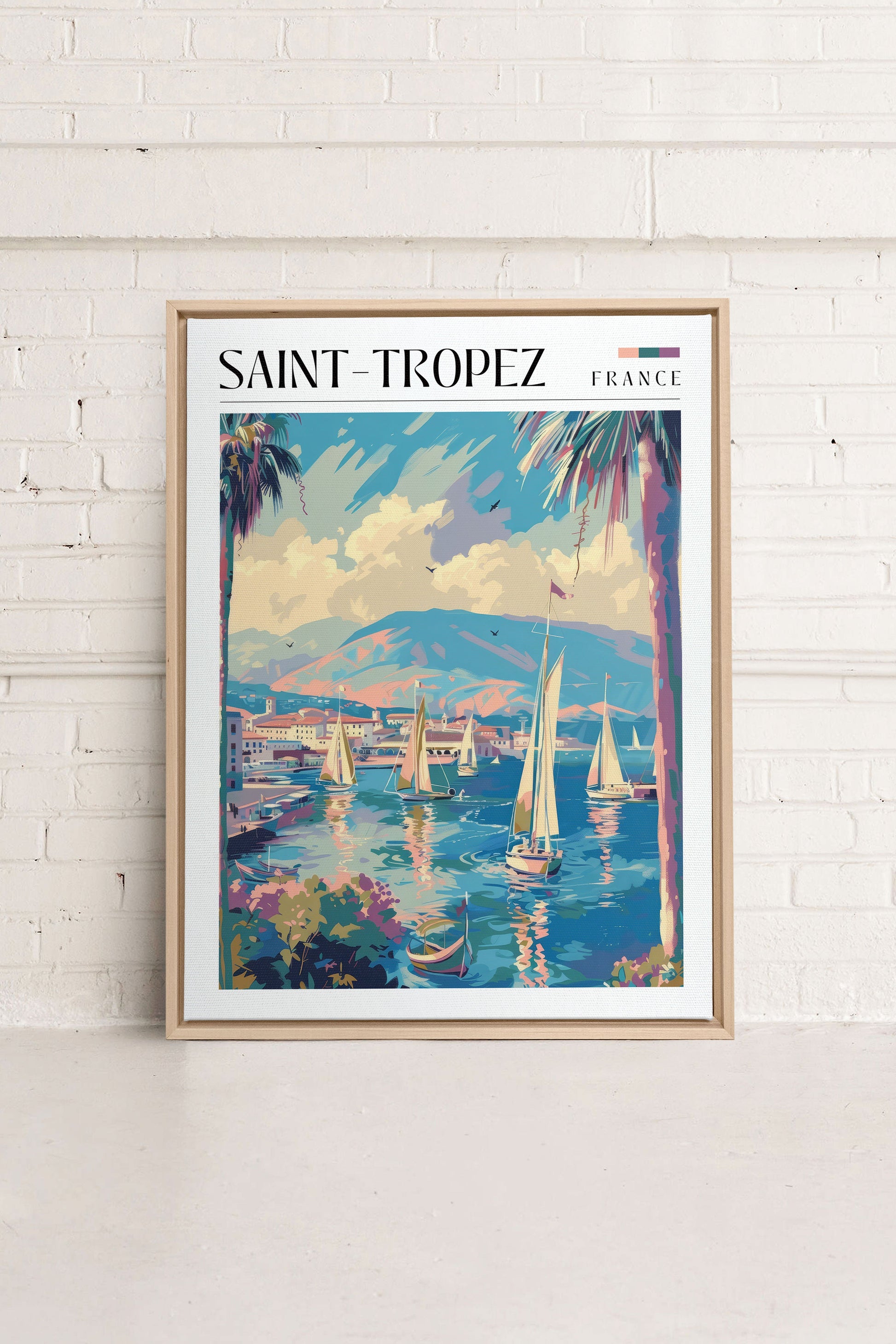 Saint-Tropez, Stretched Canvas Artwork