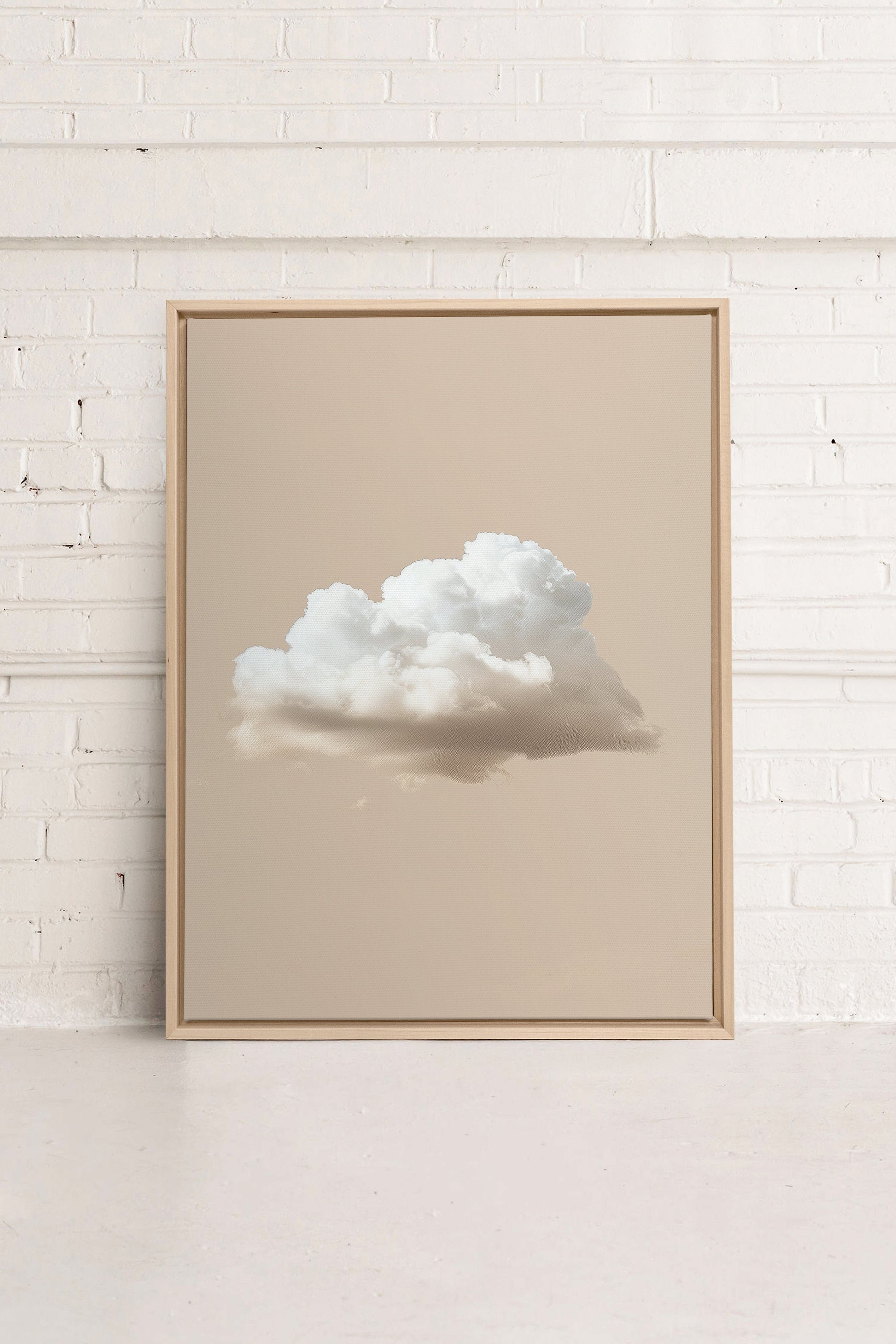 CREAM CLOUD, Stretched Canvas Artwork