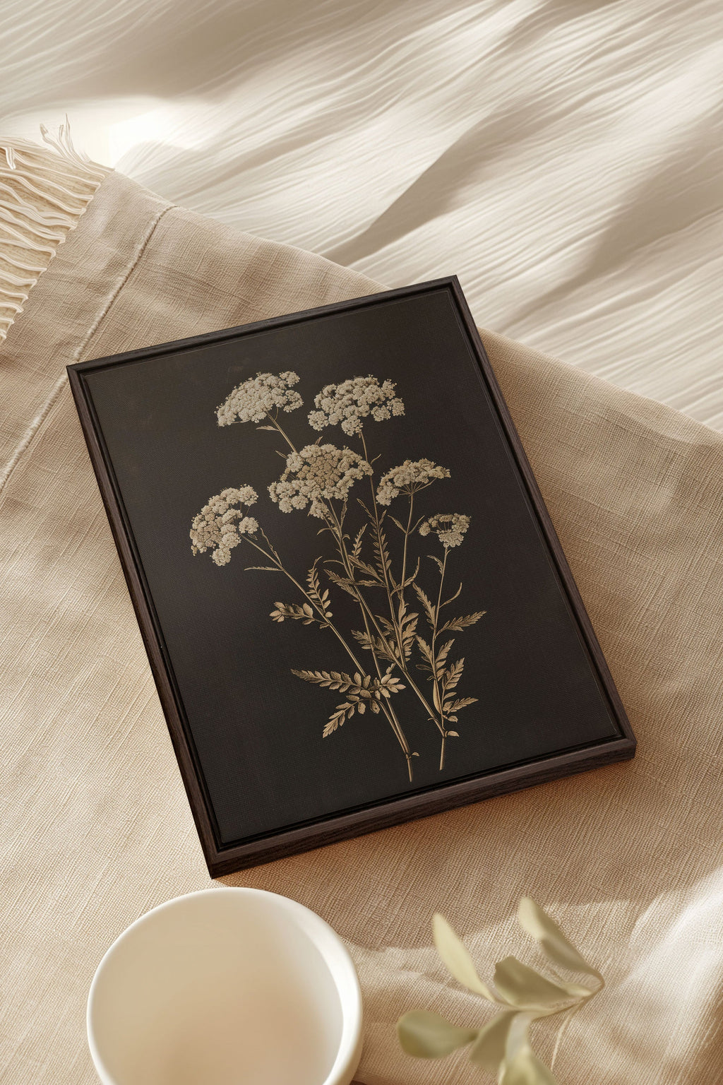 GOLDEN FLOWER, Stretched Canvas Artwork