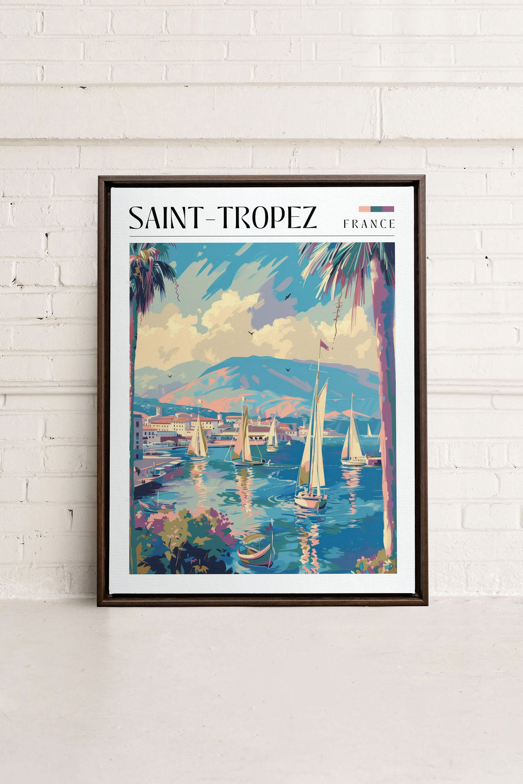 Saint-Tropez, Stretched Canvas Artwork