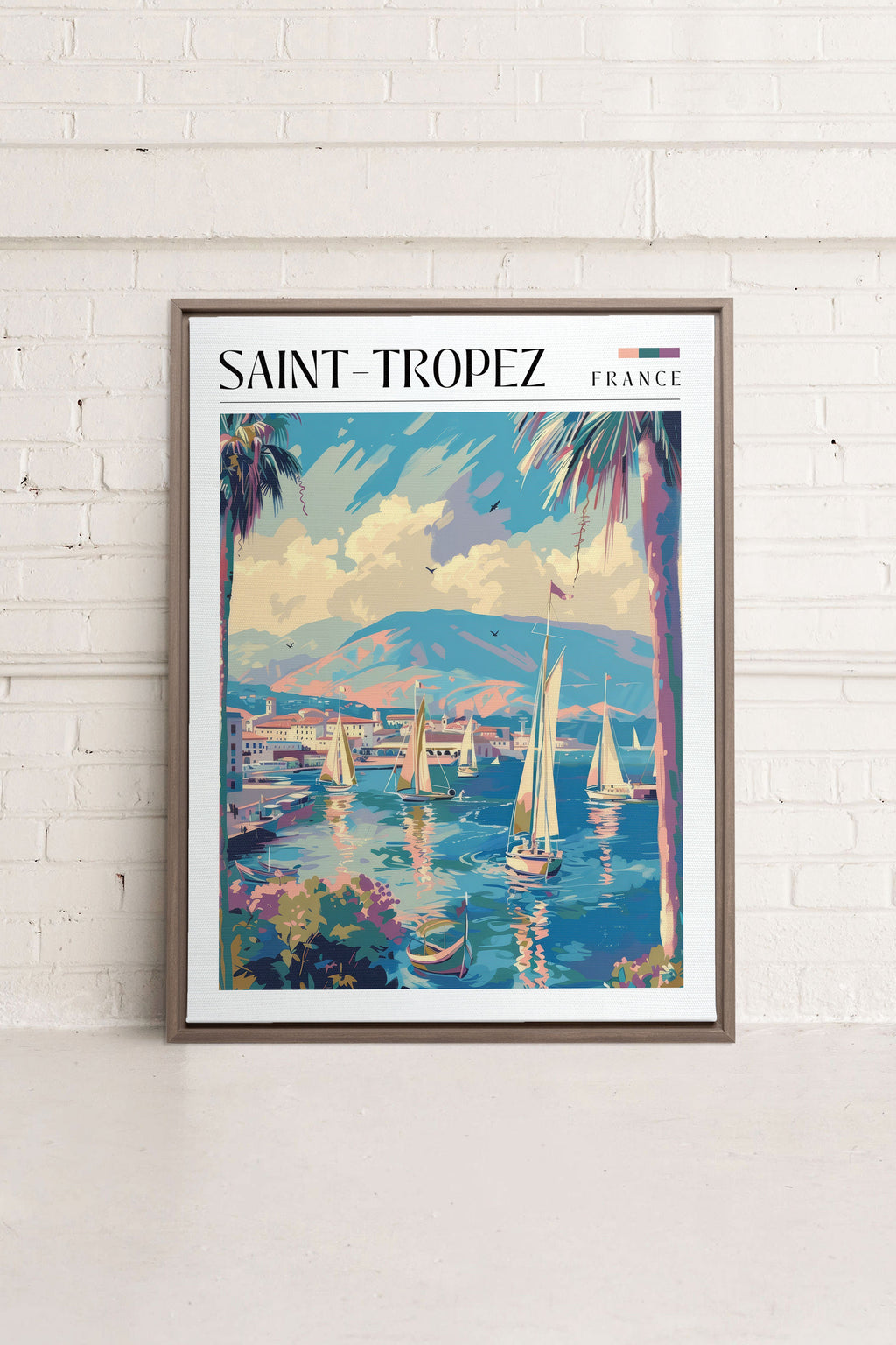Saint-Tropez, Stretched Canvas Artwork