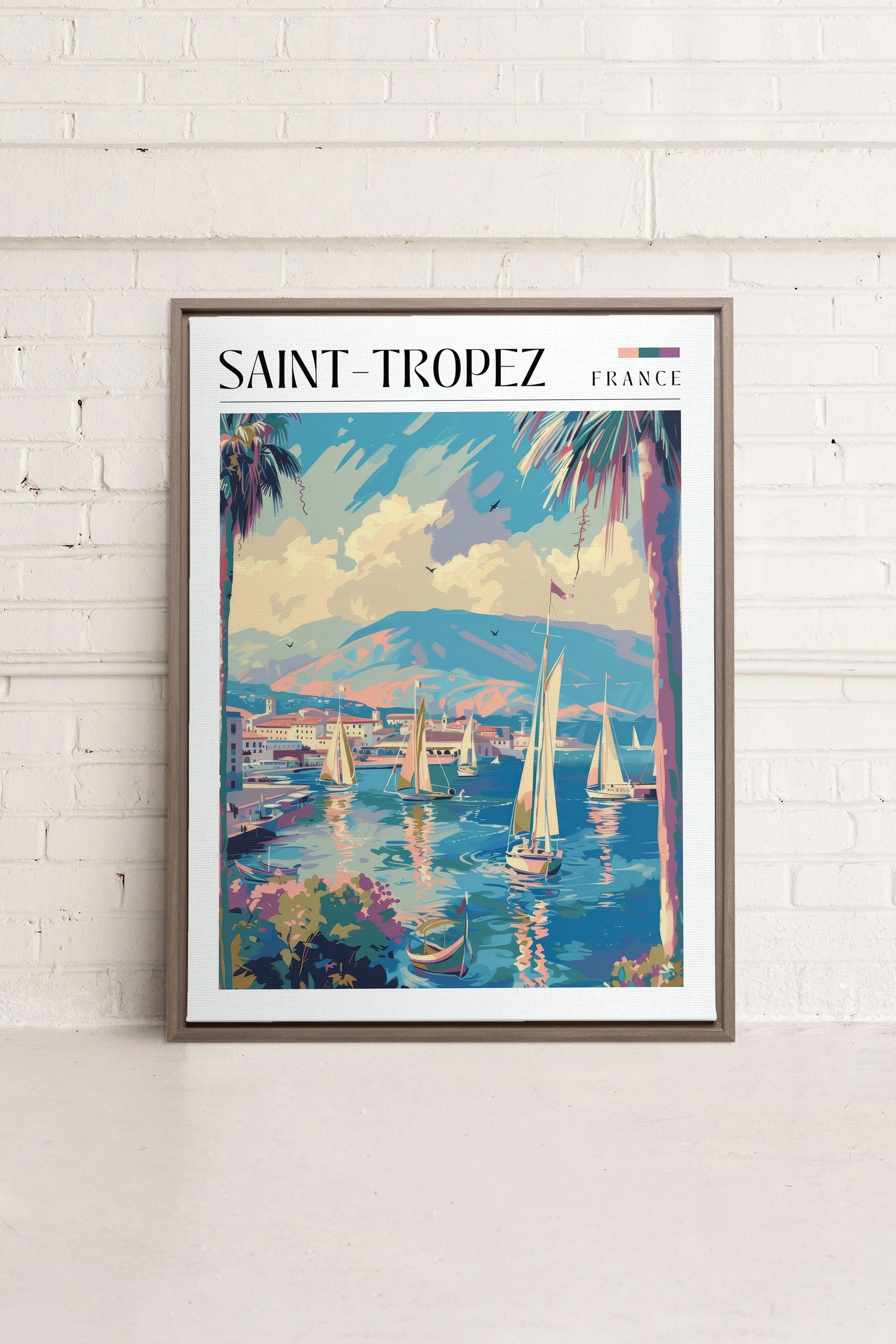 Saint-Tropez, Stretched Canvas Artwork