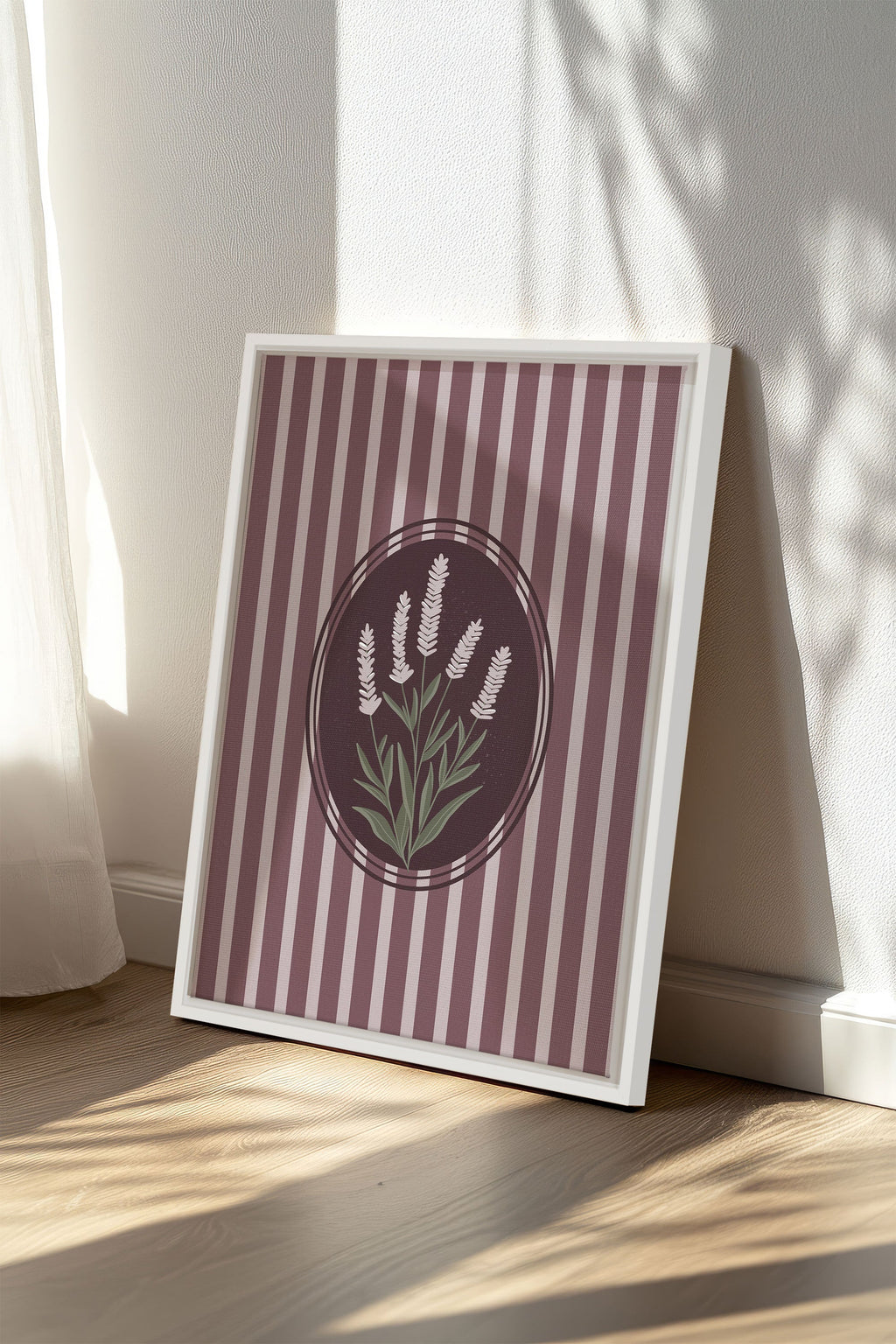 LAVENDER STRIPES, Stretched Canvas Artwork