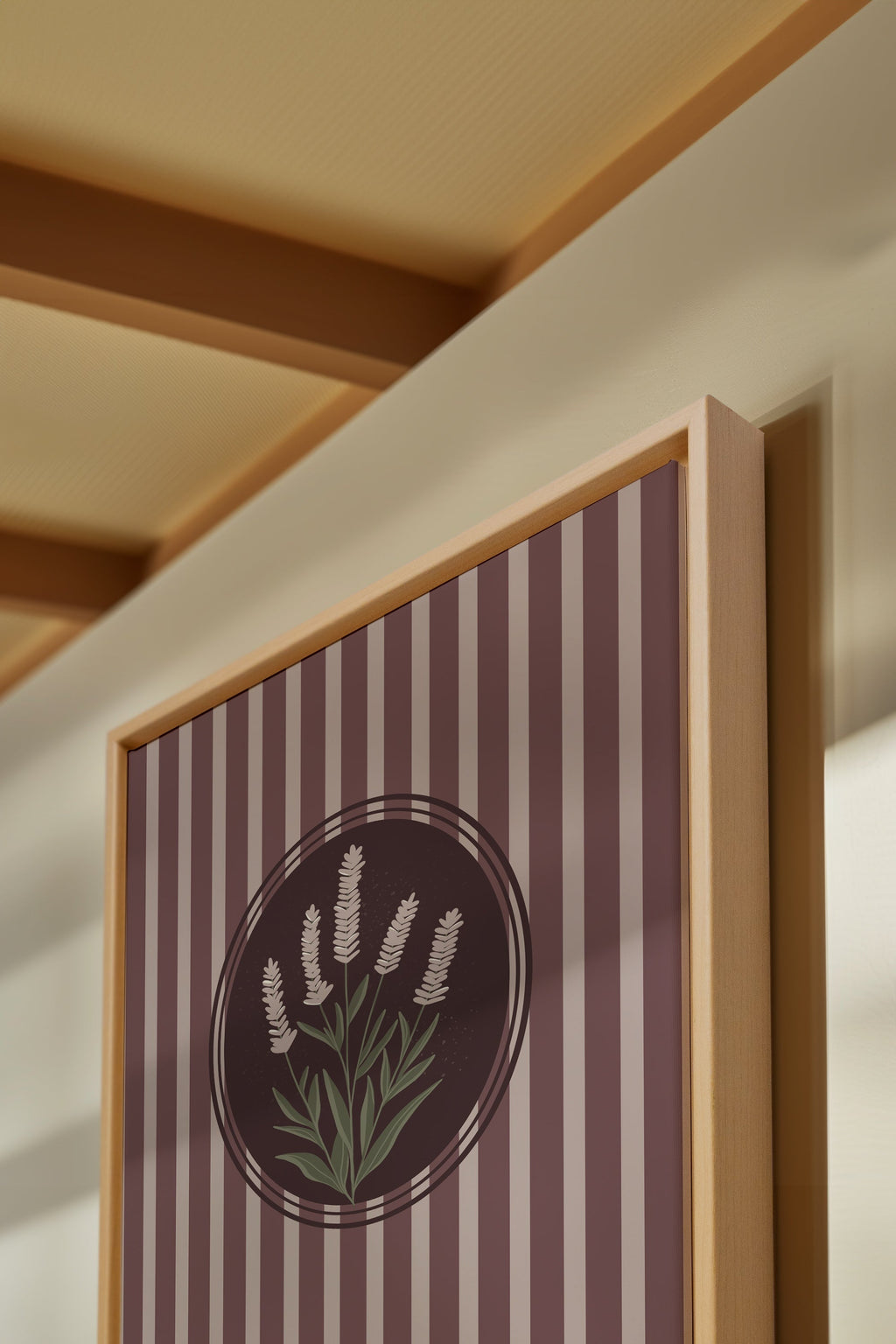 LAVENDER STRIPES, Stretched Canvas Artwork