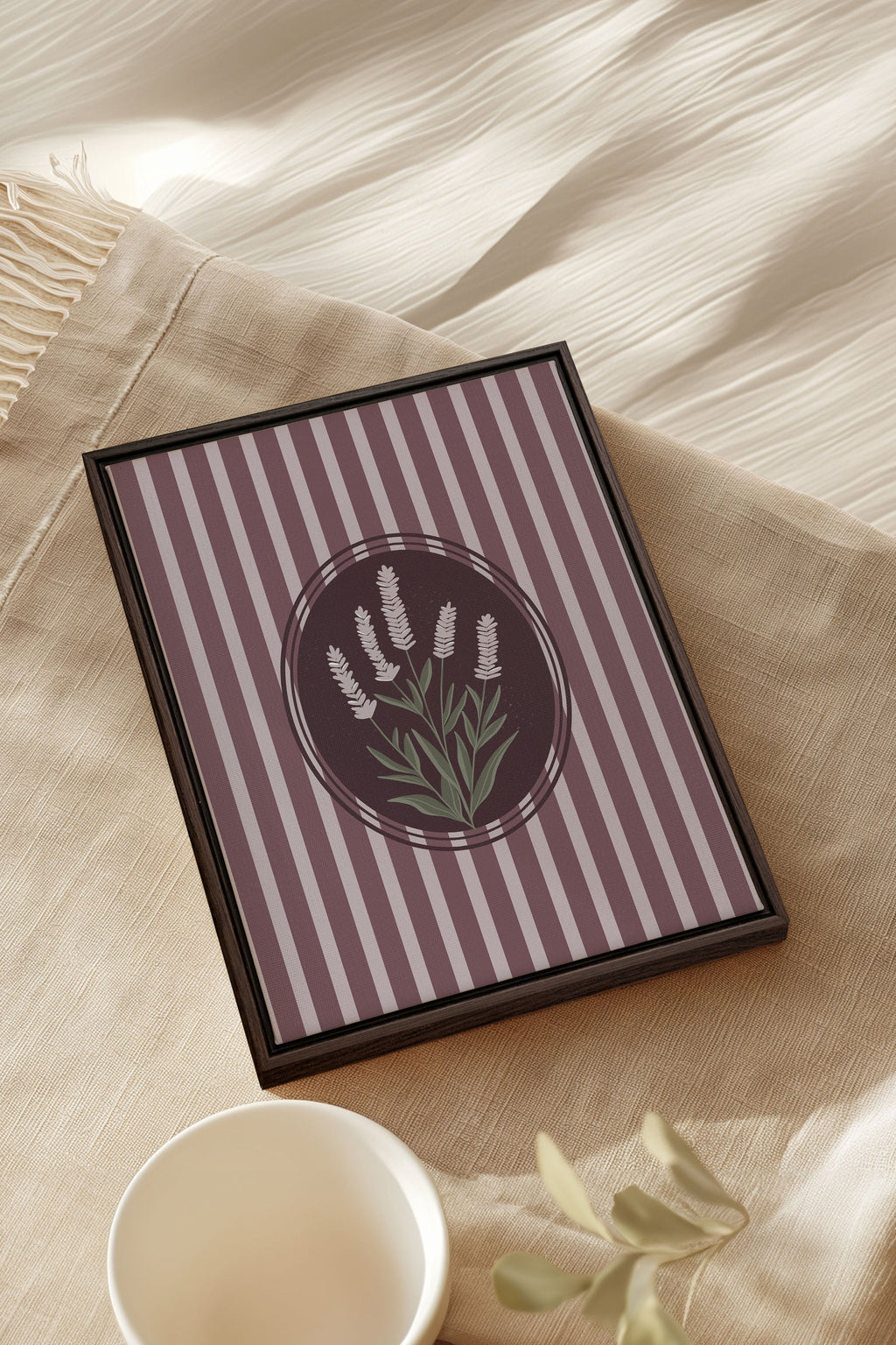 LAVENDER STRIPES, Stretched Canvas Artwork