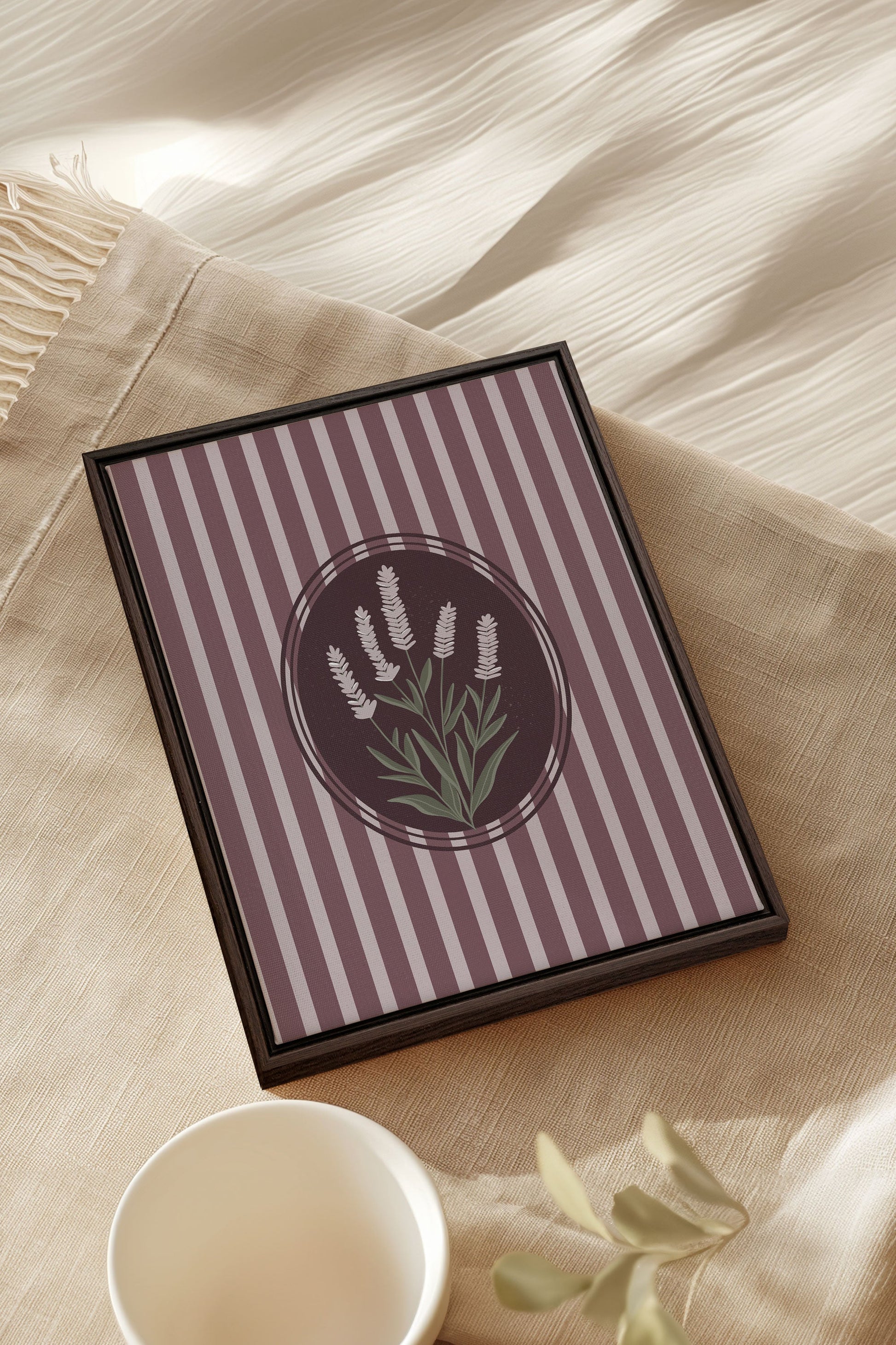 LAVENDER STRIPES, Stretched Canvas Artwork