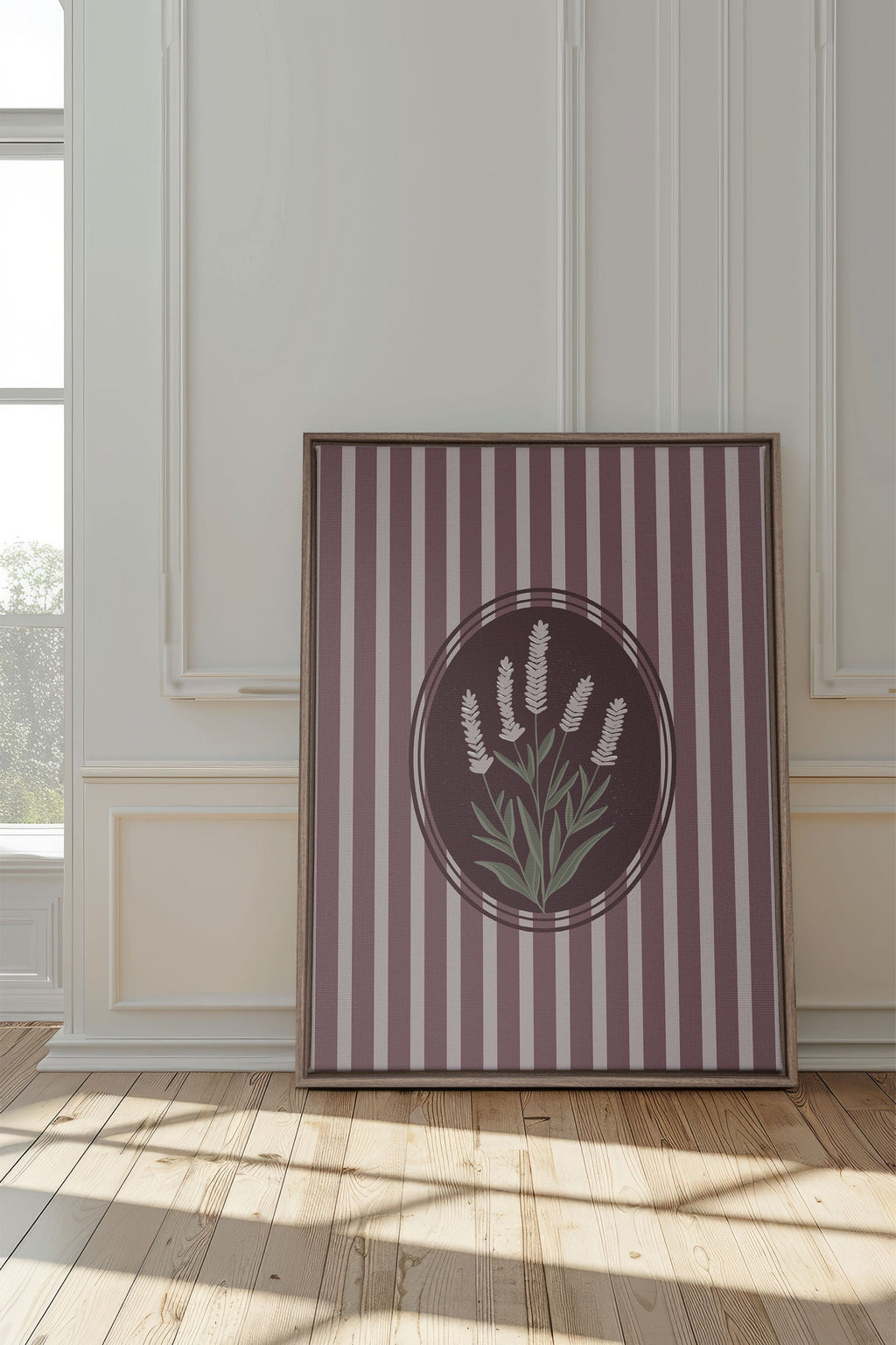 LAVENDER STRIPES, Stretched Canvas Artwork