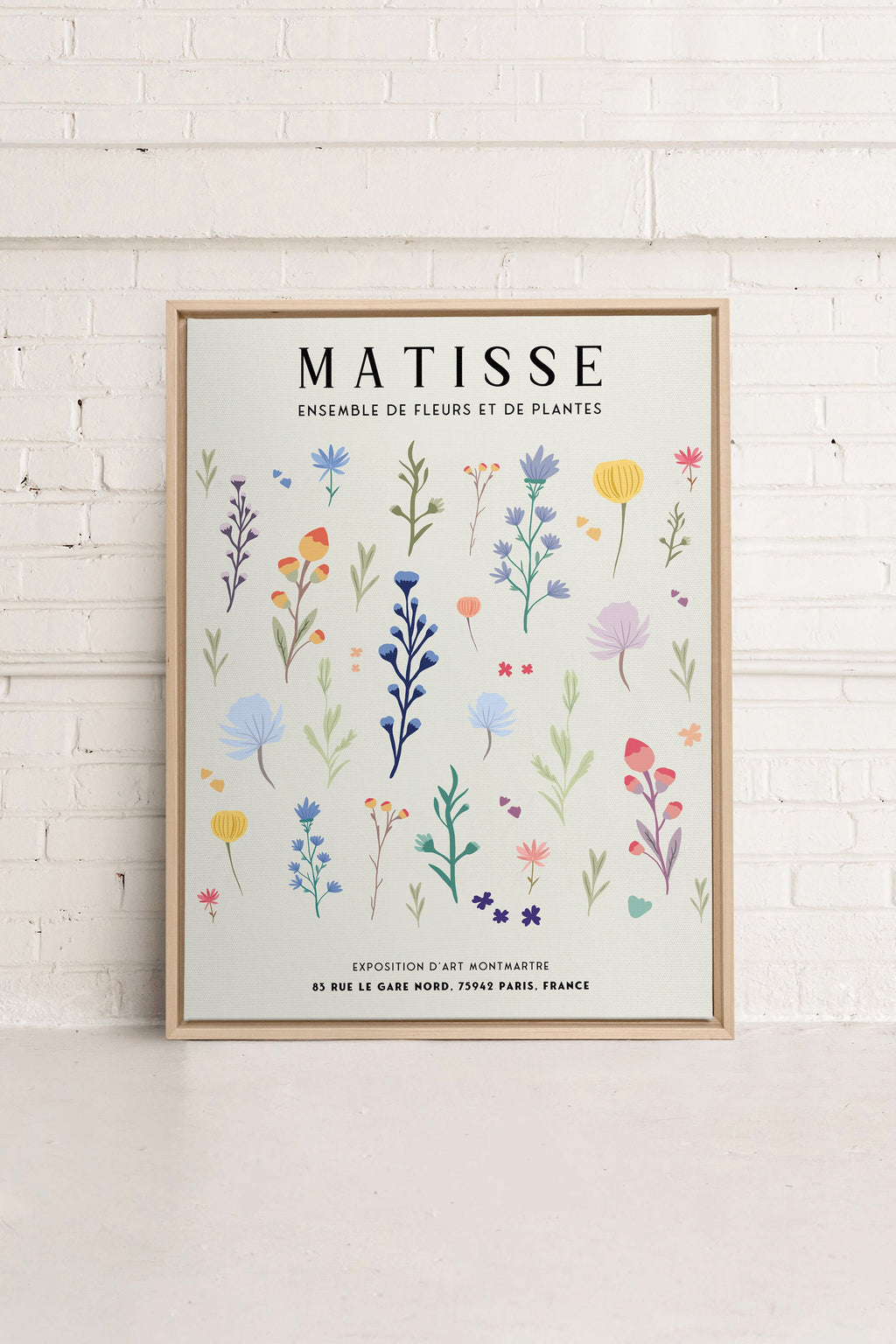 Flower Set, Stretched Canvas Artwork