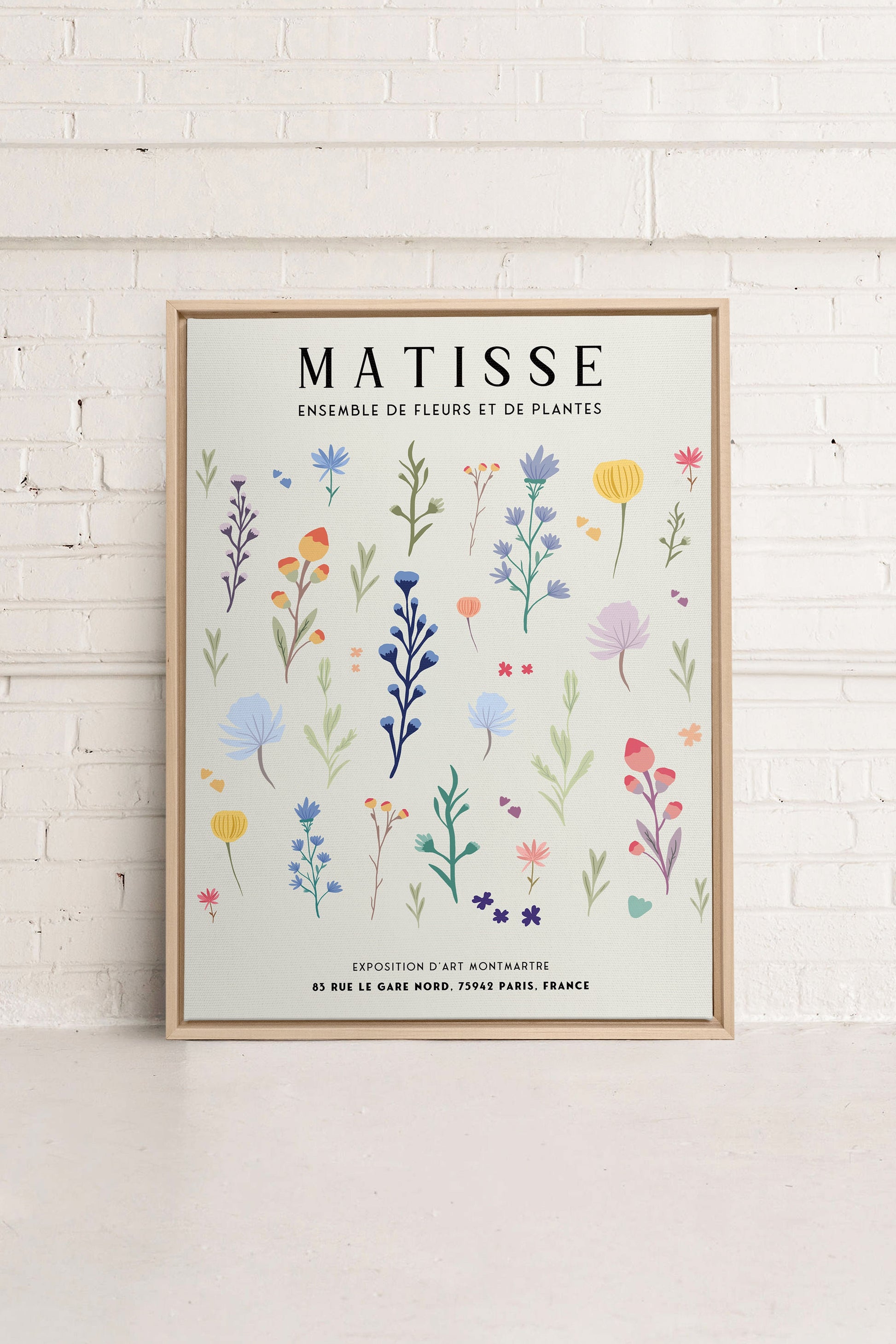 Flower Set, Stretched Canvas Artwork