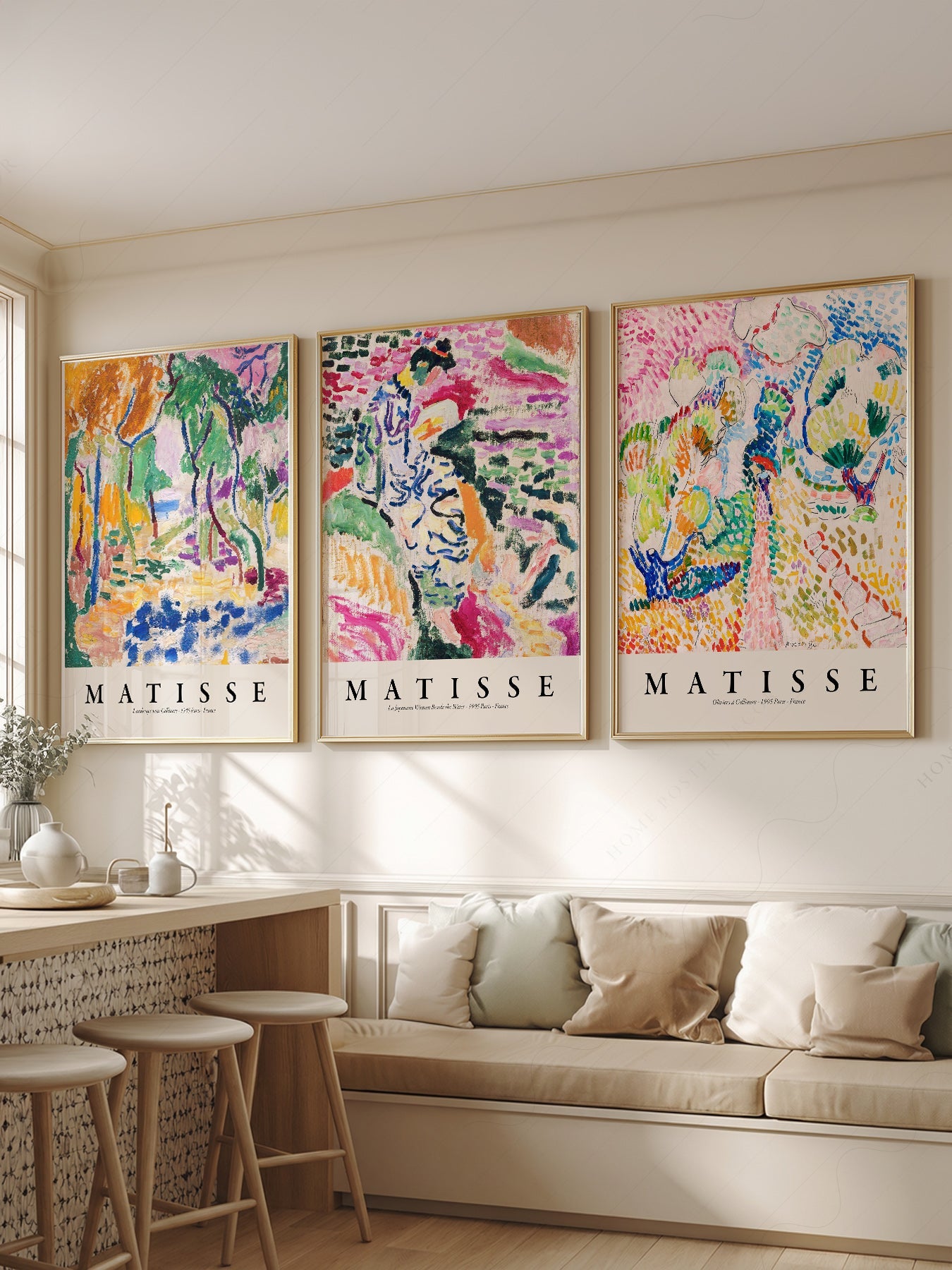 Henri Matisse Gallery Wall Set of 3 Prints – Colorful Abstract Wall Art