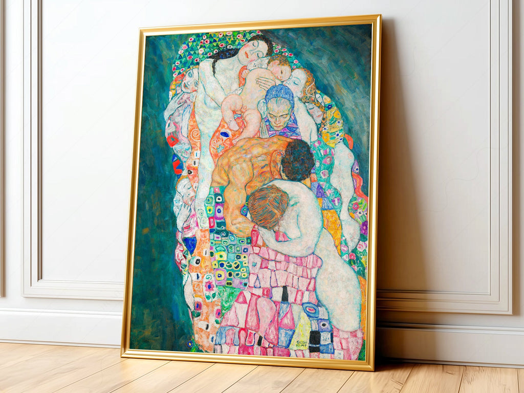 Gustav Klimt Death and Life Art Print – Symbolist Masterpiece Poster