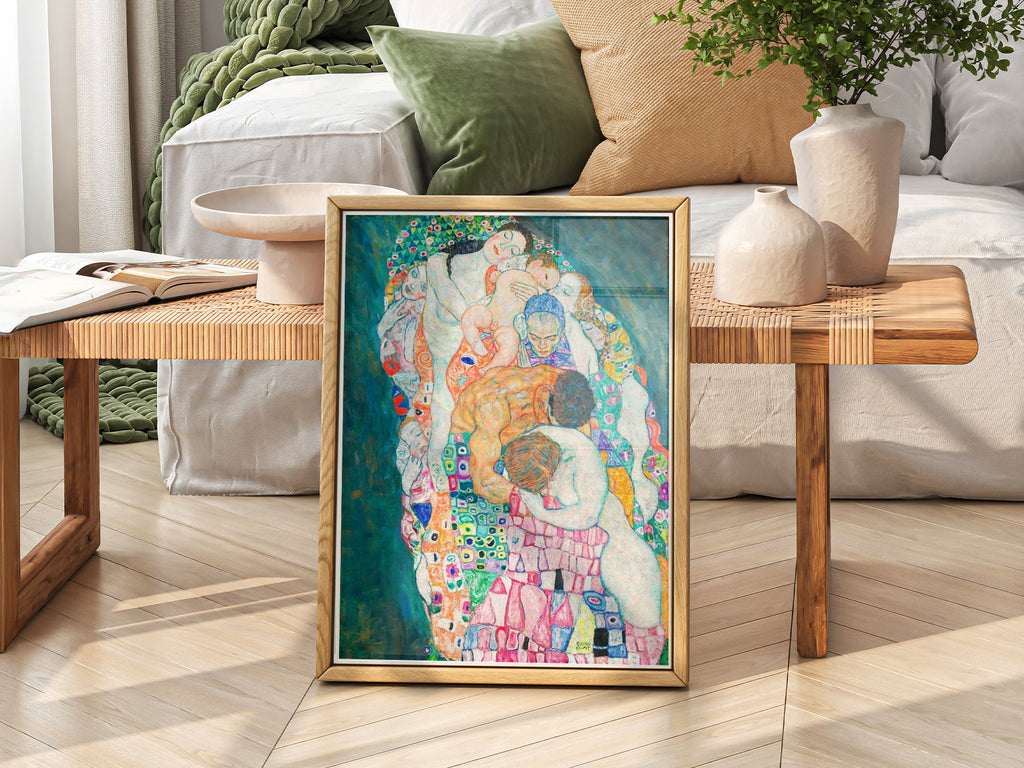 Gustav Klimt Death and Life Art Print – Symbolist Masterpiece Poster