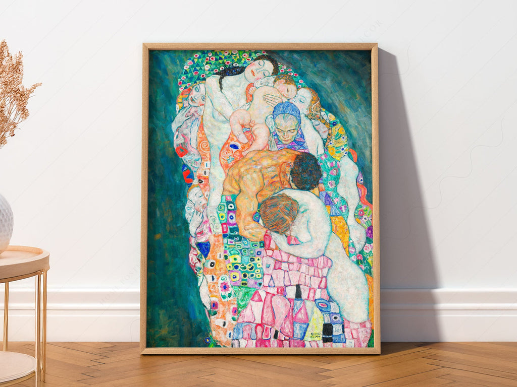 Gustav Klimt Death and Life Art Print – Symbolist Masterpiece Poster