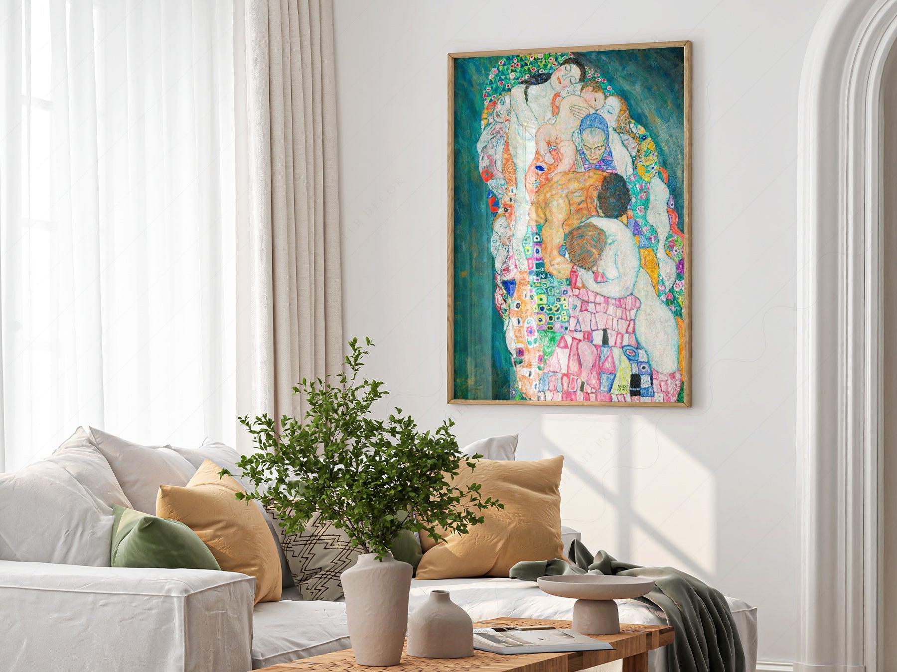 Gustav Klimt Death and Life Art Print – Symbolist Masterpiece Poster
