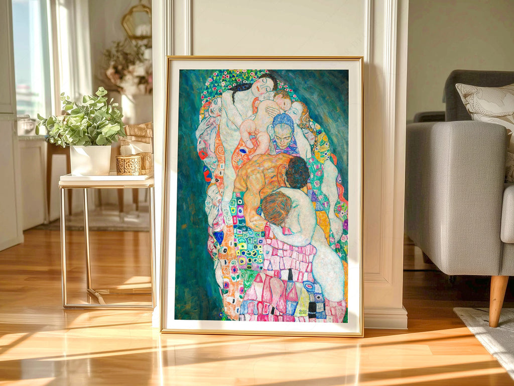 Gustav Klimt Death and Life Art Print – Symbolist Masterpiece Poster