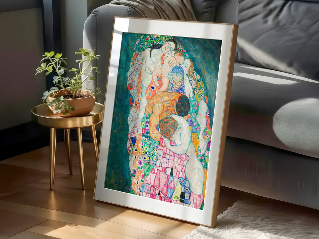 Gustav Klimt Death and Life Art Print – Symbolist Masterpiece Poster