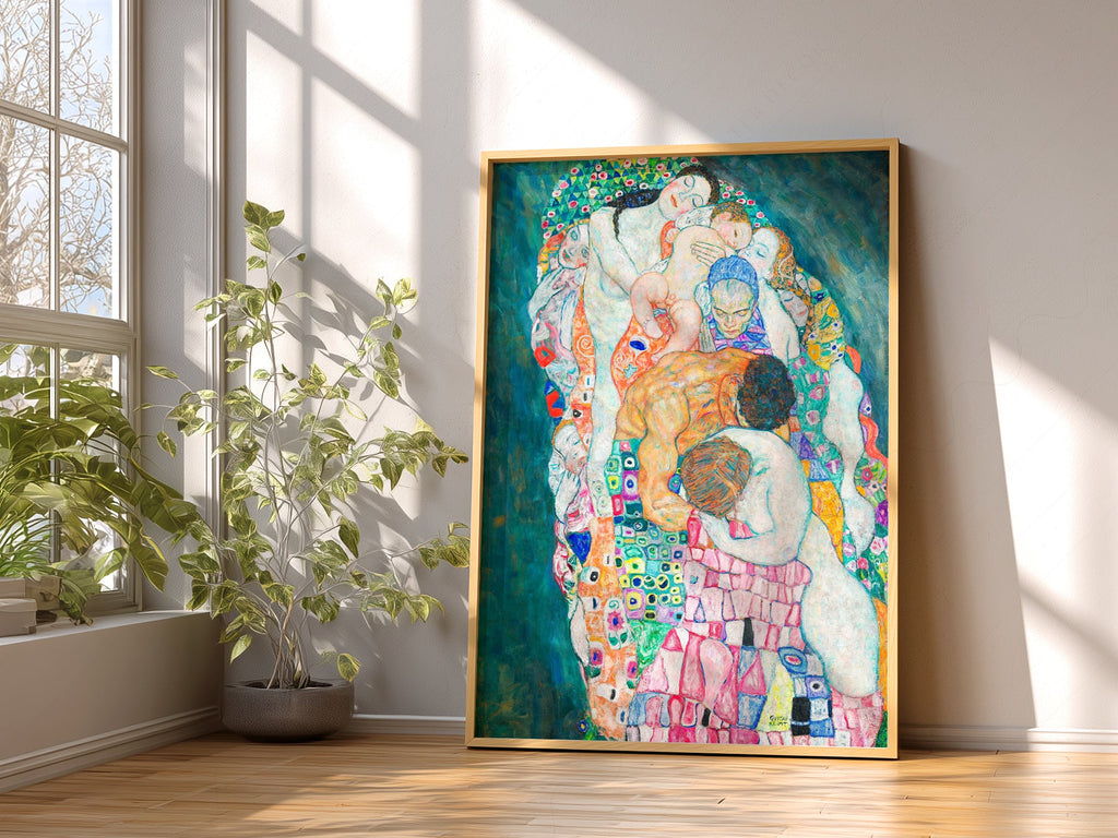 Gustav Klimt Death and Life Art Print – Symbolist Masterpiece Poster
